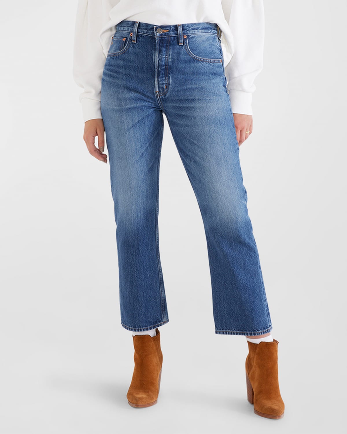 Josie High Rise Crop Flared Jeans