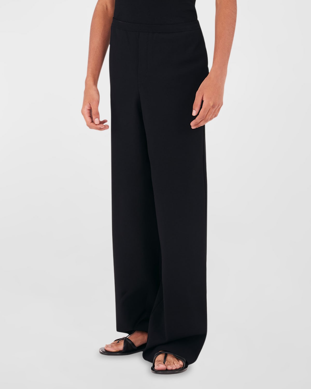 Shop Ferragamo Men's Solid Relaxed-fit Trousers In Nero