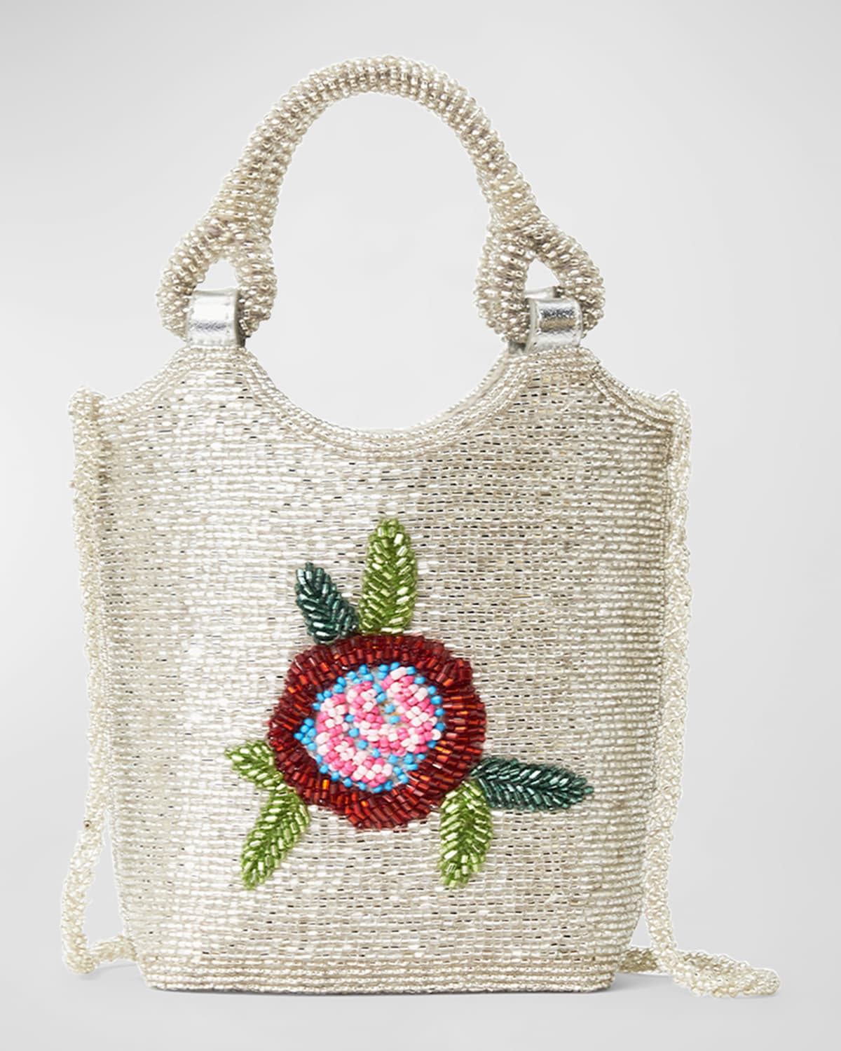 Zoe Tassel Beaded Top-Handle Bag