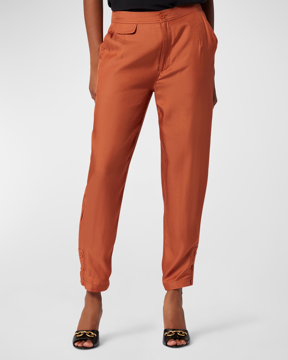 Rayder Cropped Silk-Blend Trousers