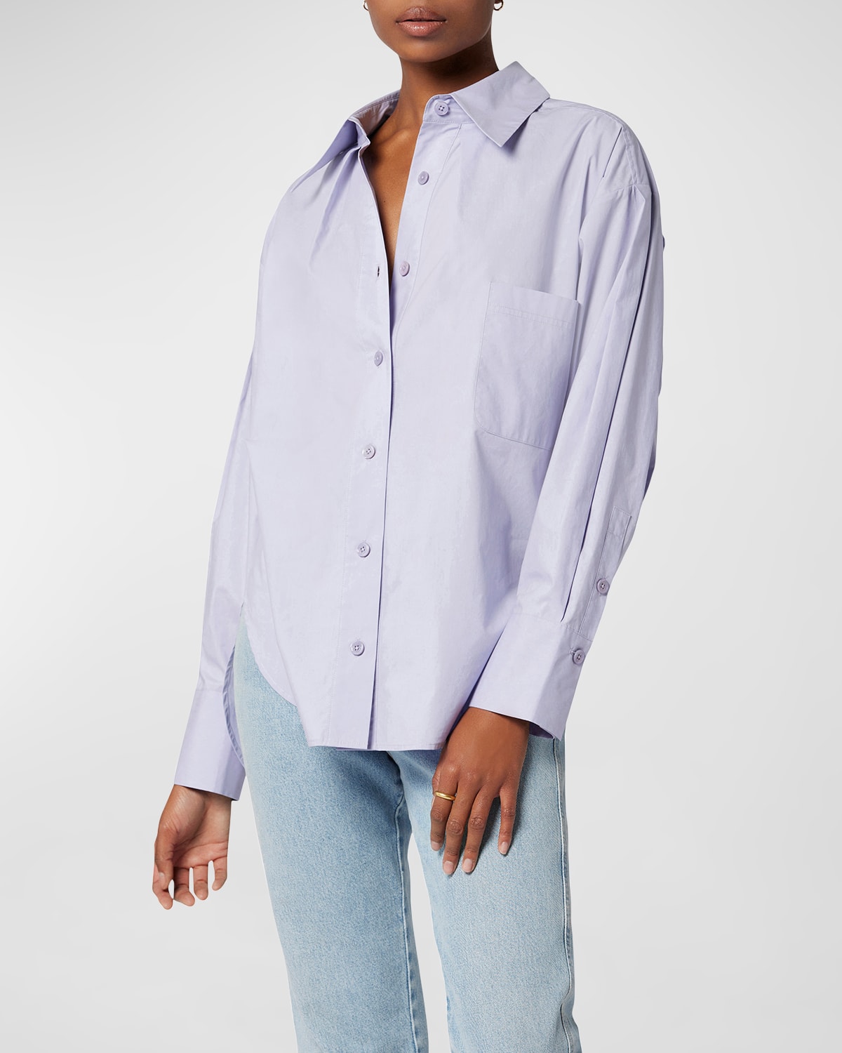 Equipment Quinne Embroidered Cotton Shirt In Languid Lavender