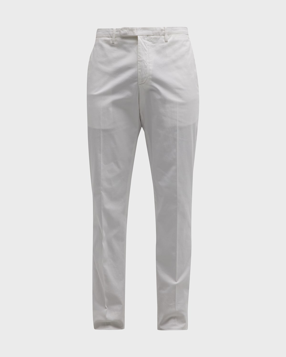 Shop Boglioli Men's Flat Front Trousers In White