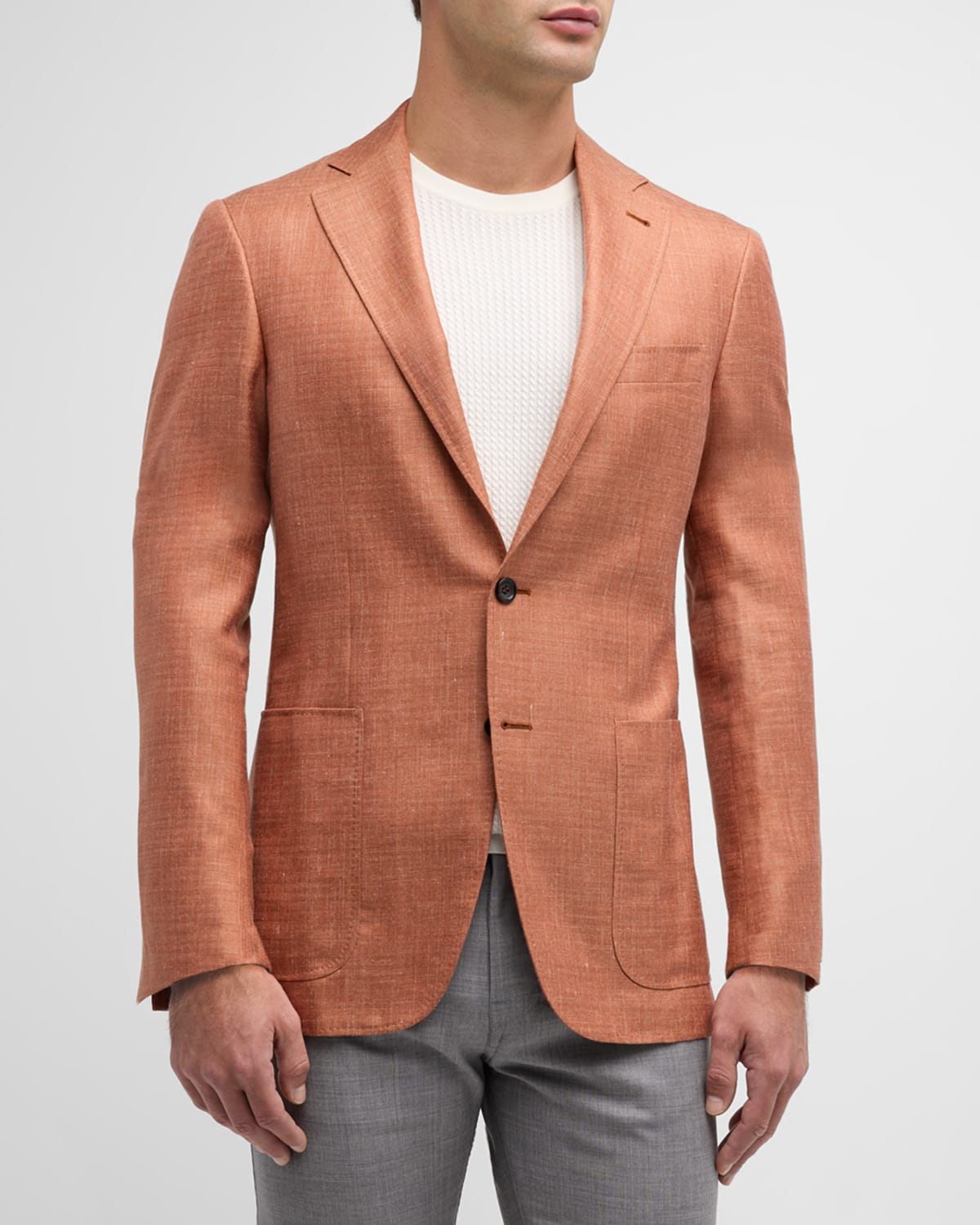 Canali Men's Portofino Two-button Sport Coat In Orange