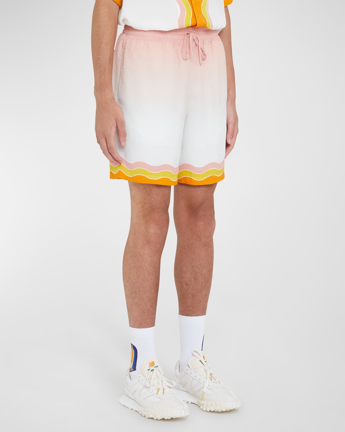 Men's Gradient Monogram Silk Shorts