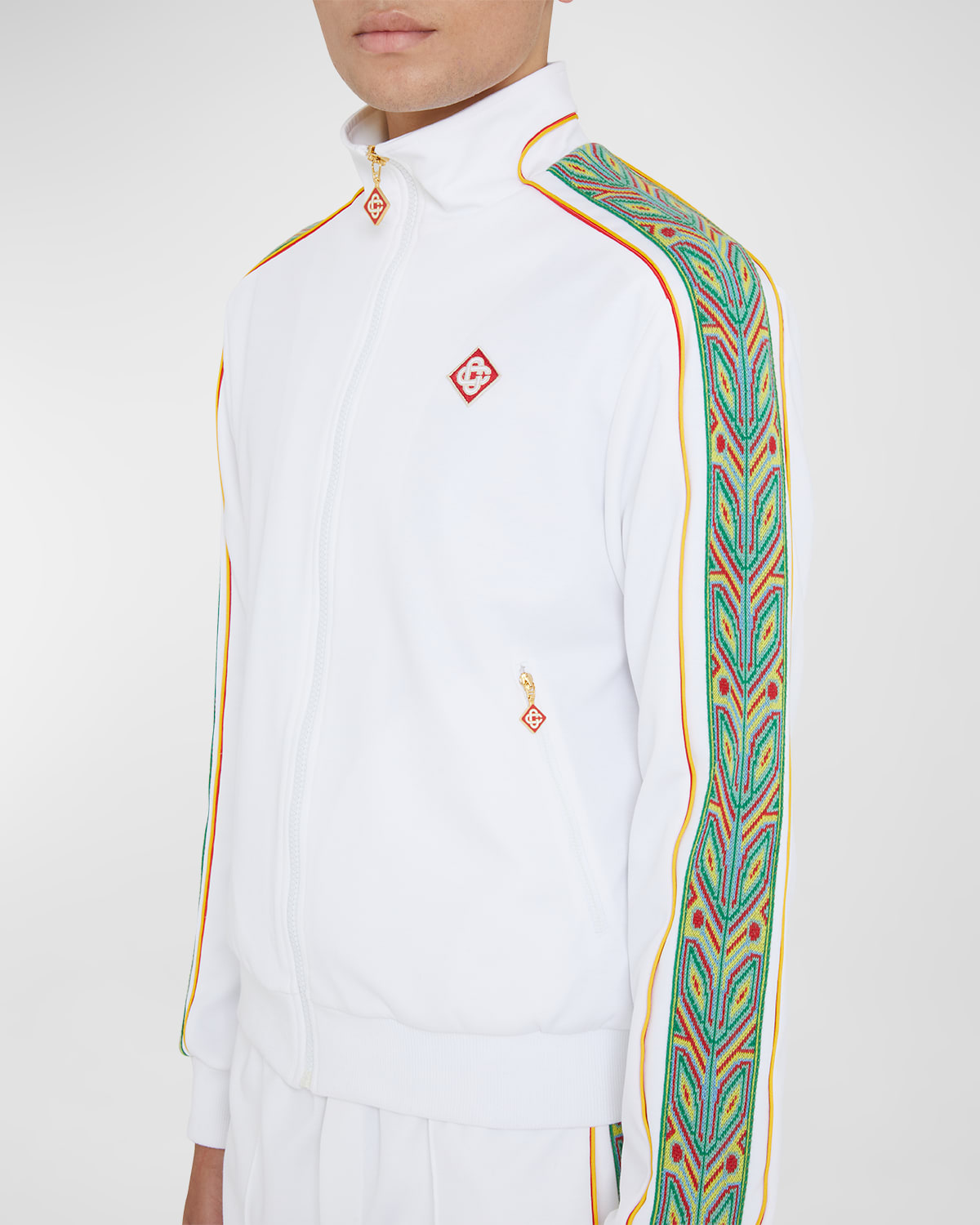 Casablanca White Futuro Laurel Track Jacket | Smart Closet