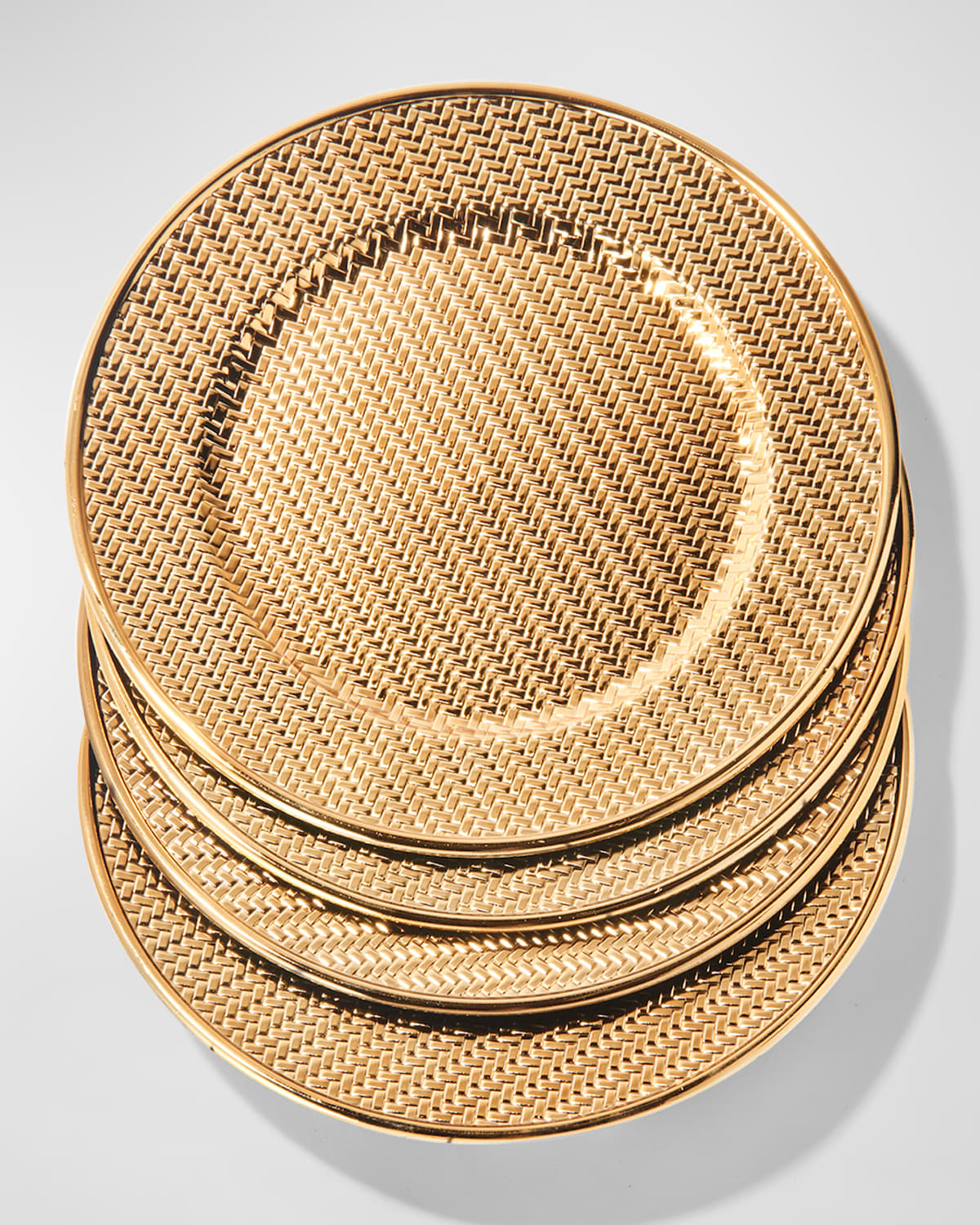 American Atelier Aubrey Gold Electroplated Charger Set Of 4