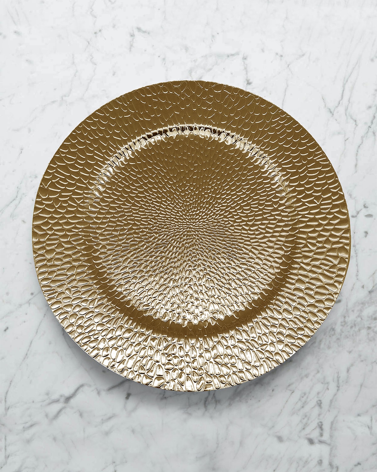 American Atelier Raindrops Electroplated Charger Plates, Set Of 4