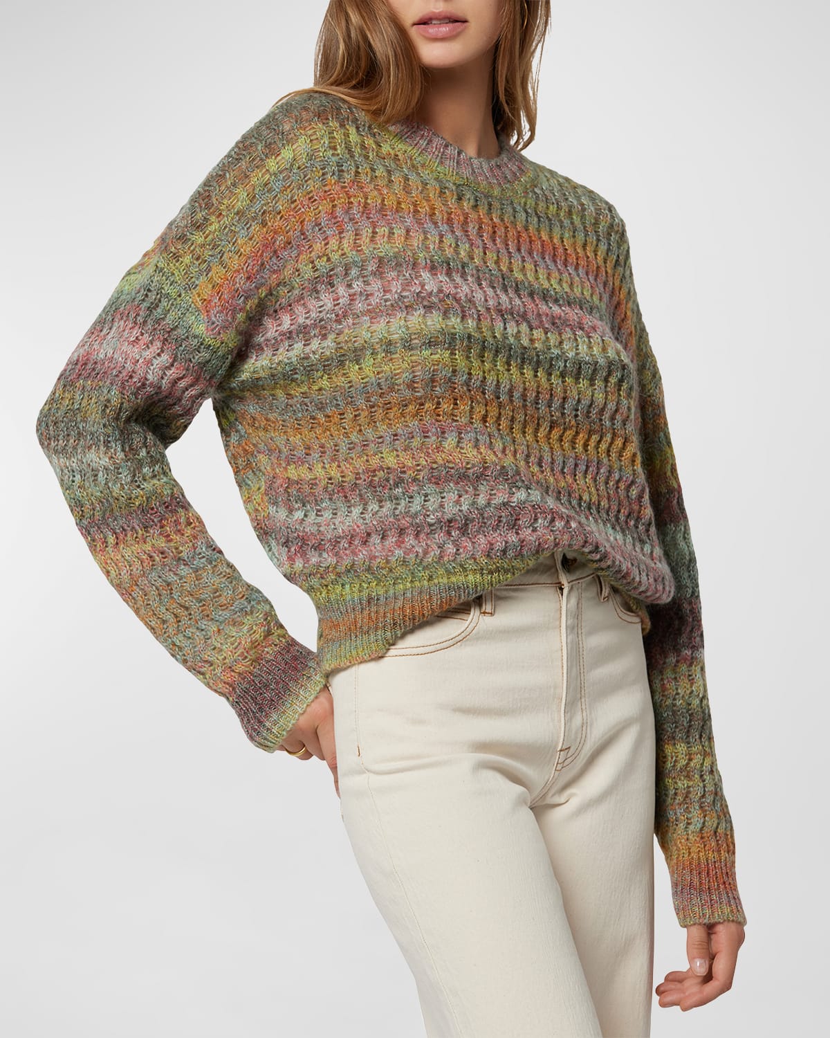 Vita Cable-Knit Drop-Shoulder Mohair Sweater