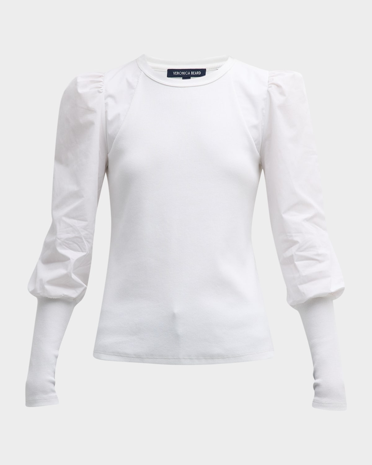 Veronica Beard Jeans Donovan Long-sleeve Top In White