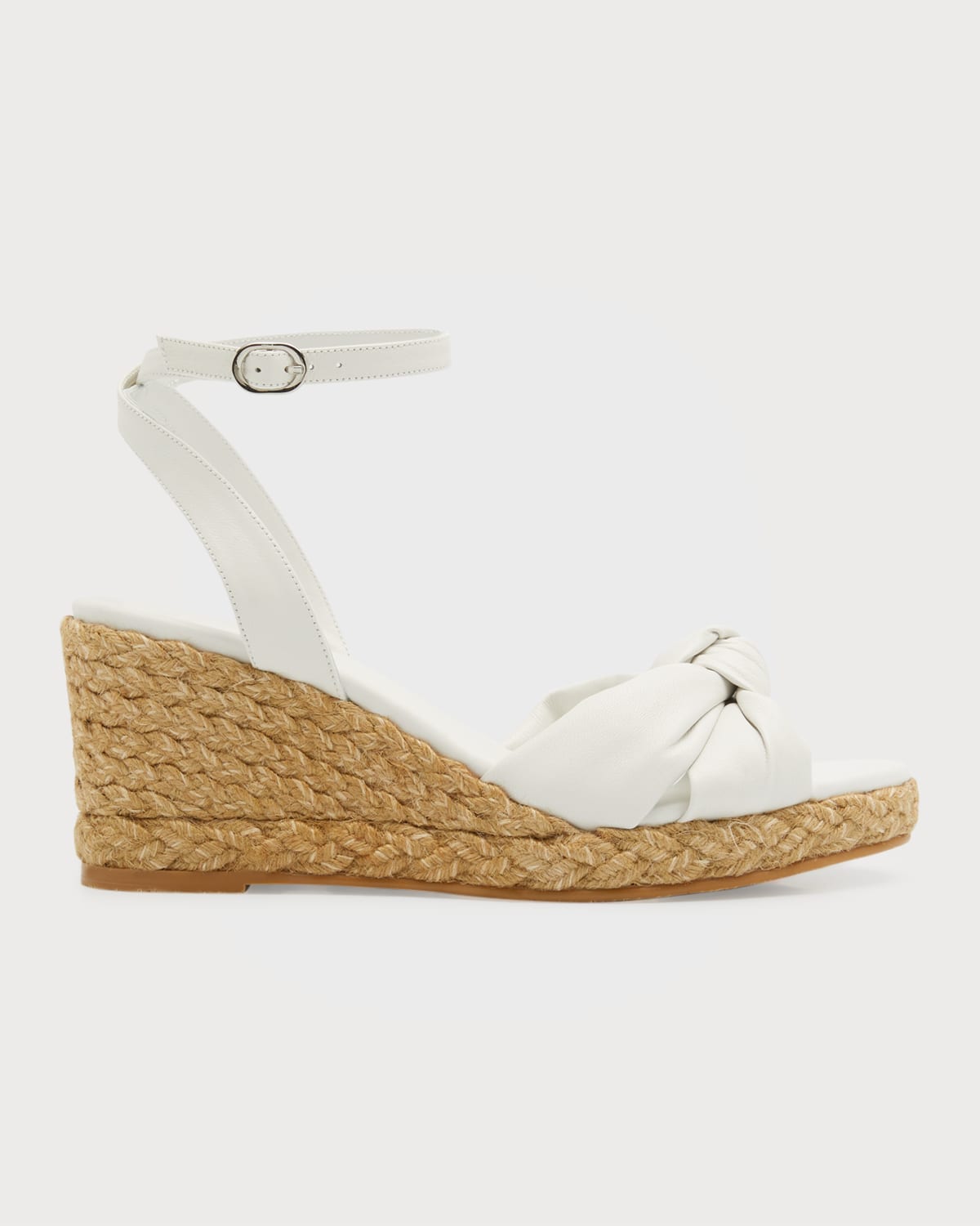 STUART WEITZMAN PLAYA LAMBSKIN KNOT ESPADRILLE SANDALS