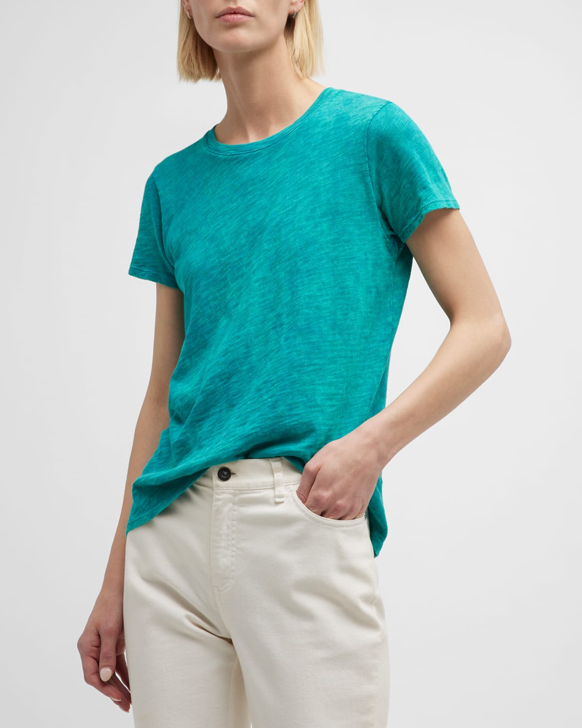 Atm Anthony Thomas Melillo Slub Cotton Jersey T-shirt In Rainforest