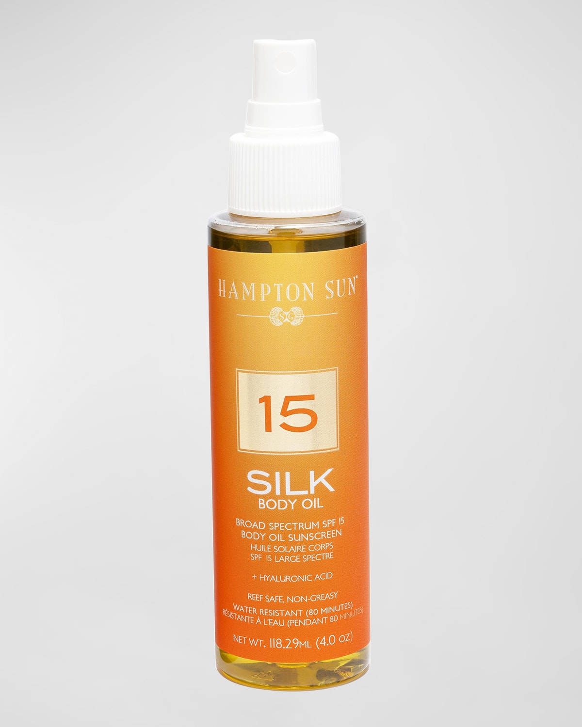 Hampton Sun Silk Body Oil with SPF 15, 4 oz.