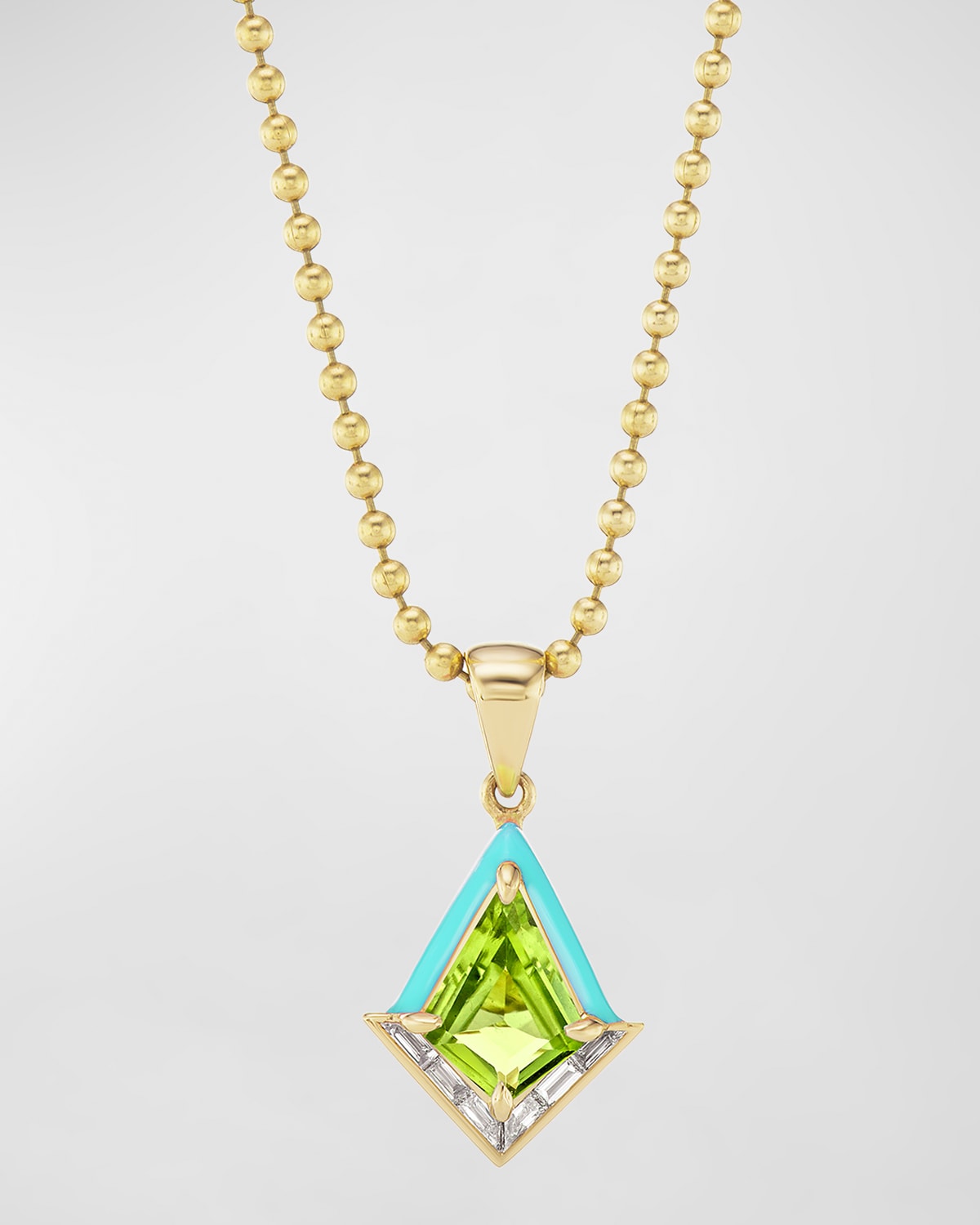 Twinkle Necklace in 18K Yellow Gold and Peridot 16"L