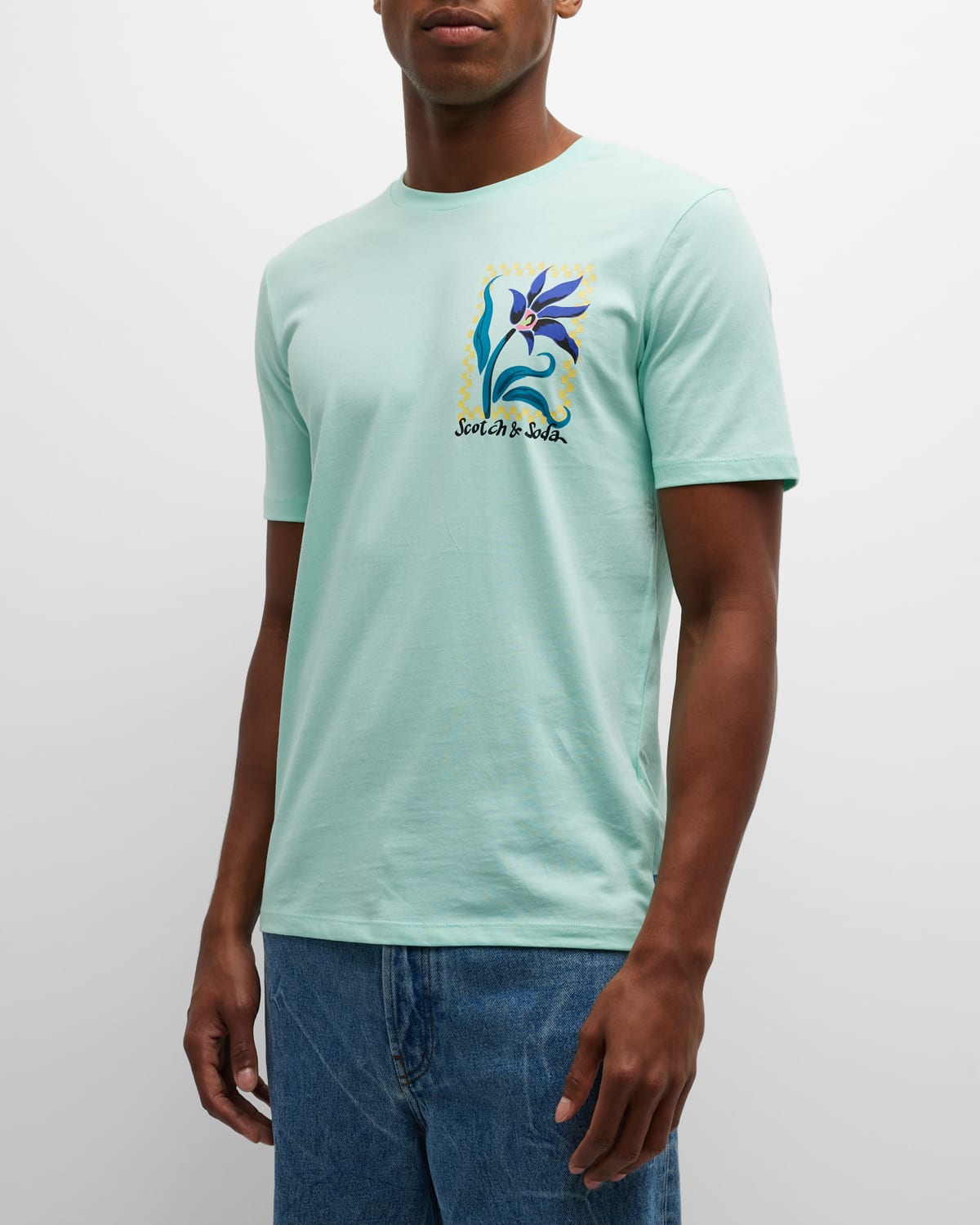 Men's Flower Artwork T-Shirt