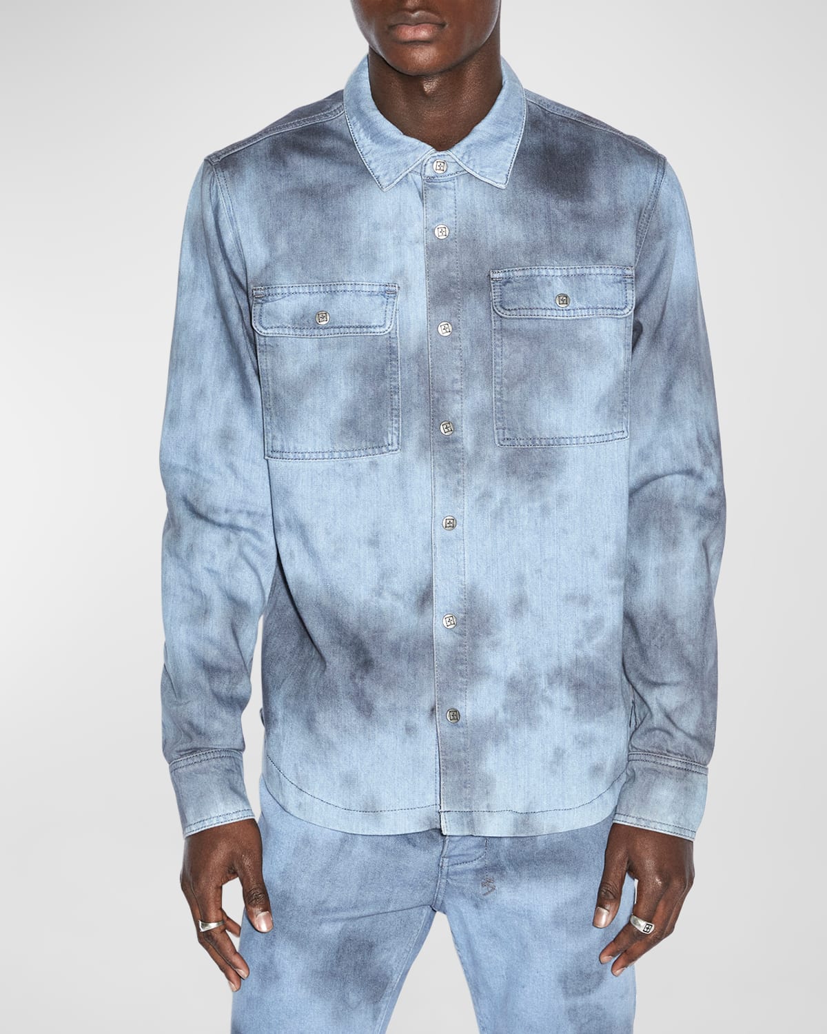 KSUBI MEN'S SCORPIO DIRTY-WASH SPORT SHIRT