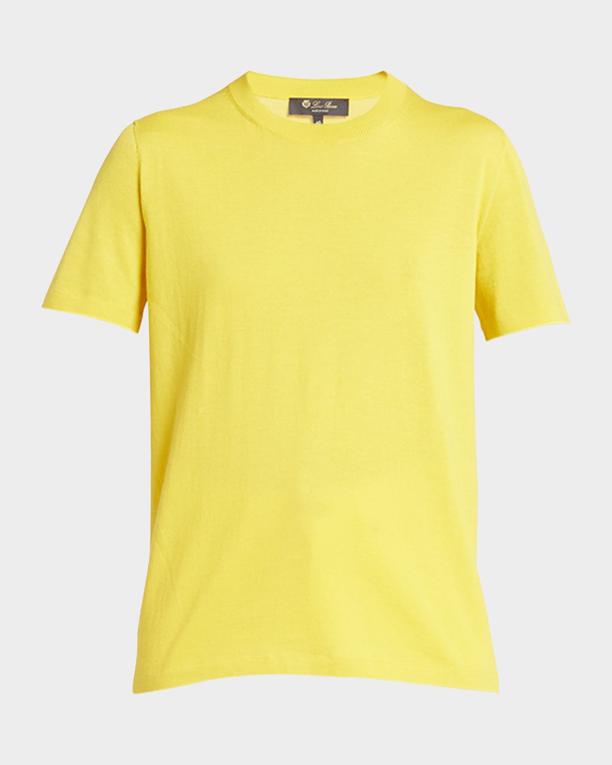 Loro Piana Angera Knit Crewneck T-shirt In 209x Sunny Yellow