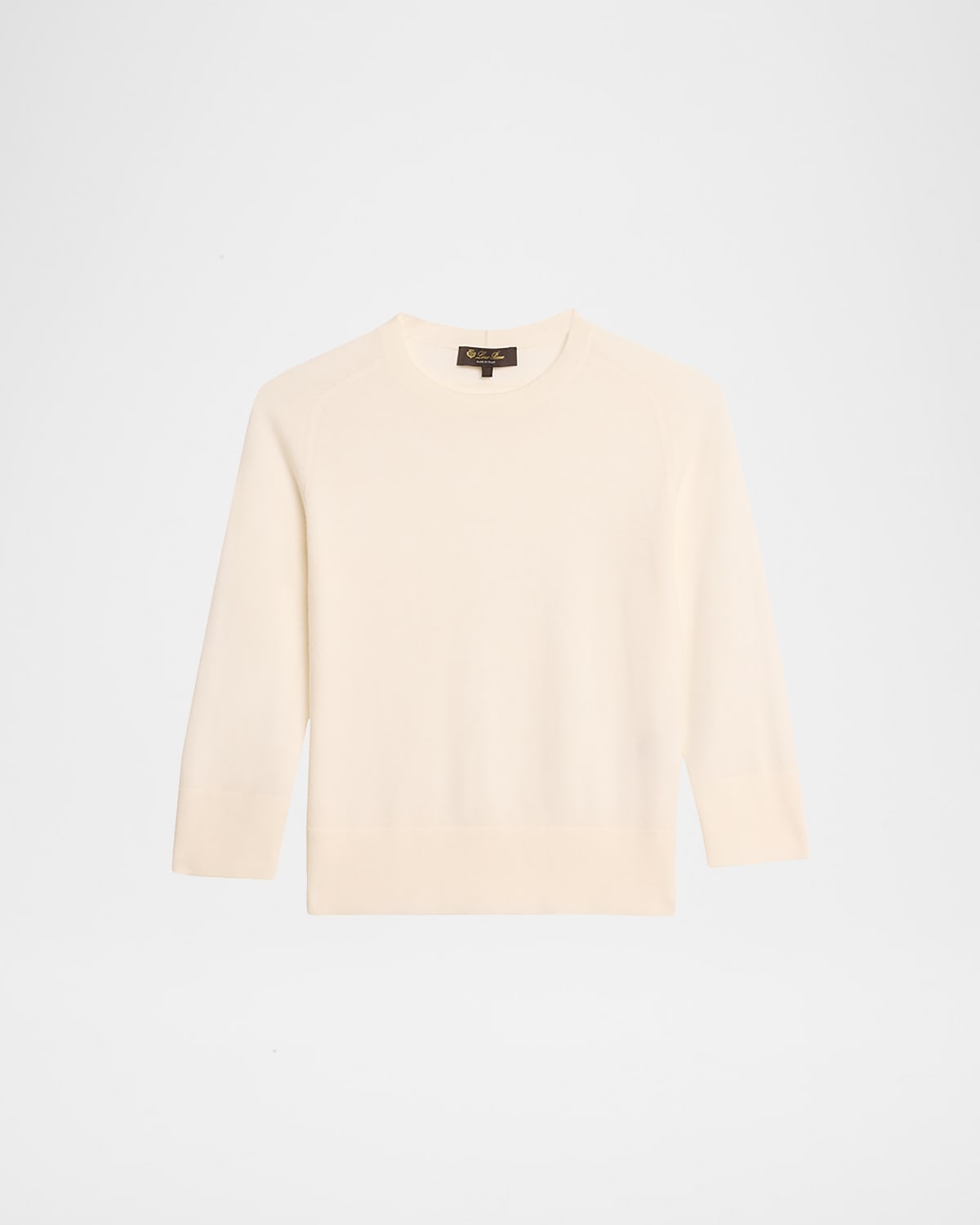 Loro Piana Girocollo Manica Neo Piuma Cashmere Sweater In Neutral