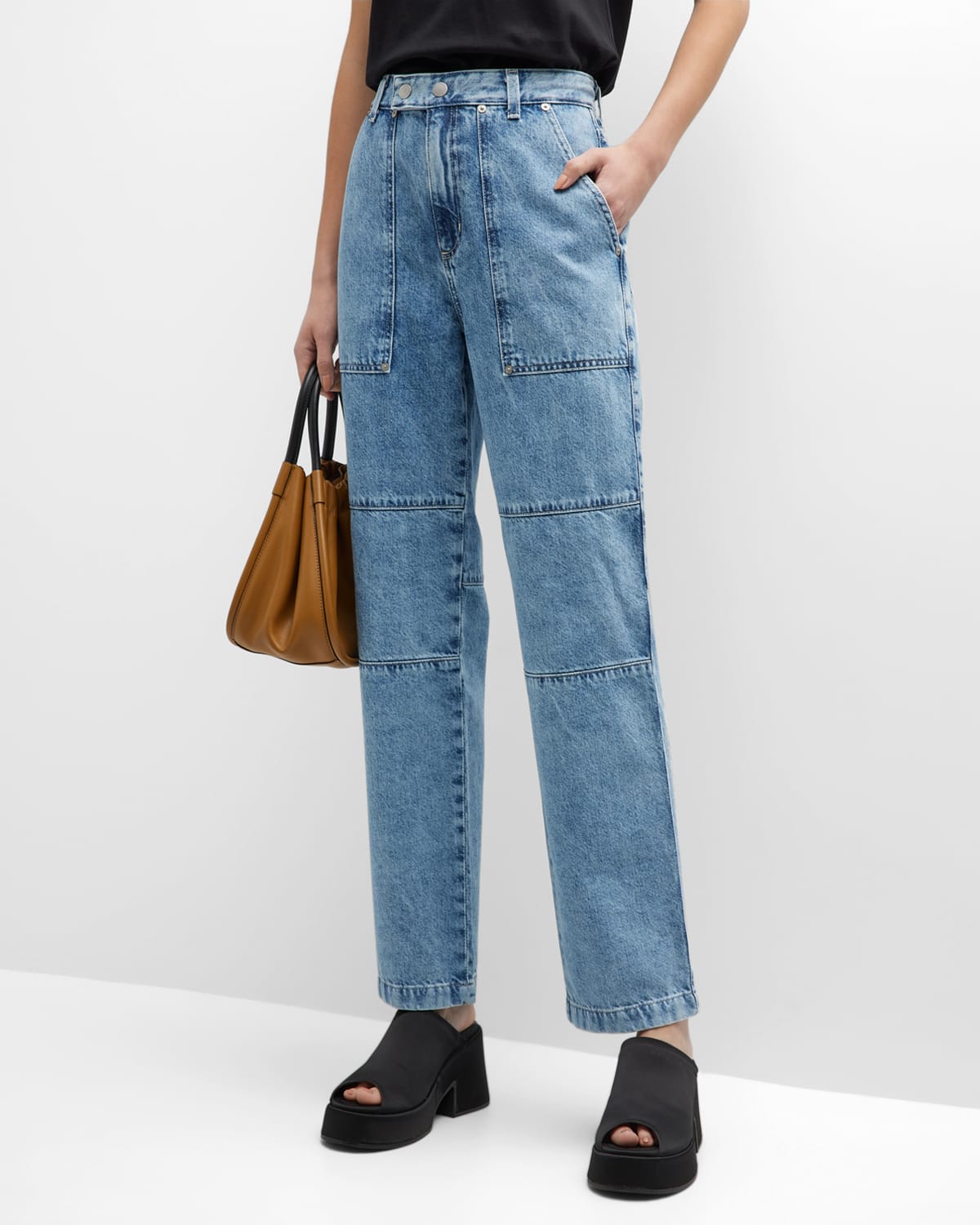 Clove High Rise Relaxed Straight Jeans