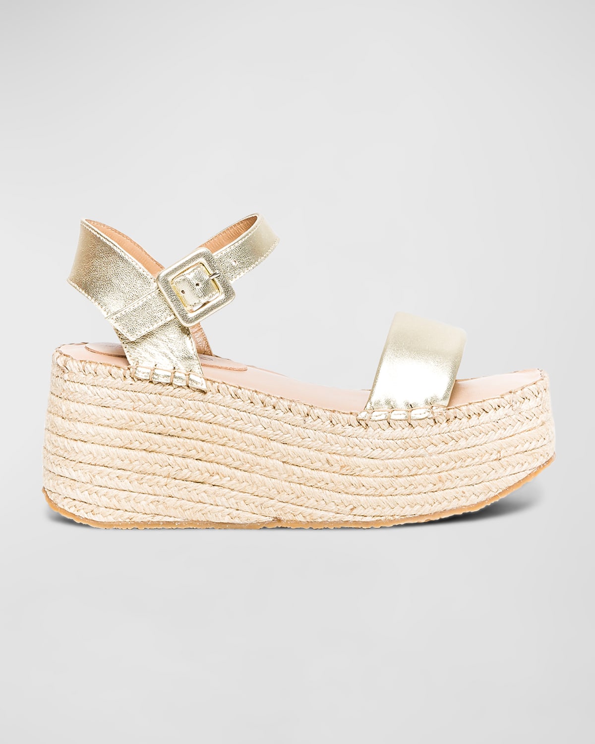 Bernardo Mallorca Espadrille Platform Sandals In Gold