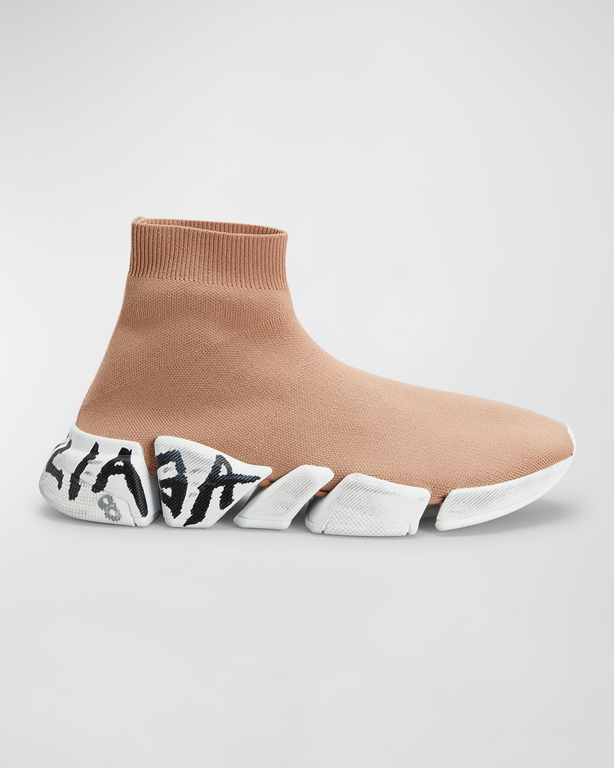 BALENCIAGA SPEED 2.0 GRAFFITI KNIT SOCK SNEAKERS