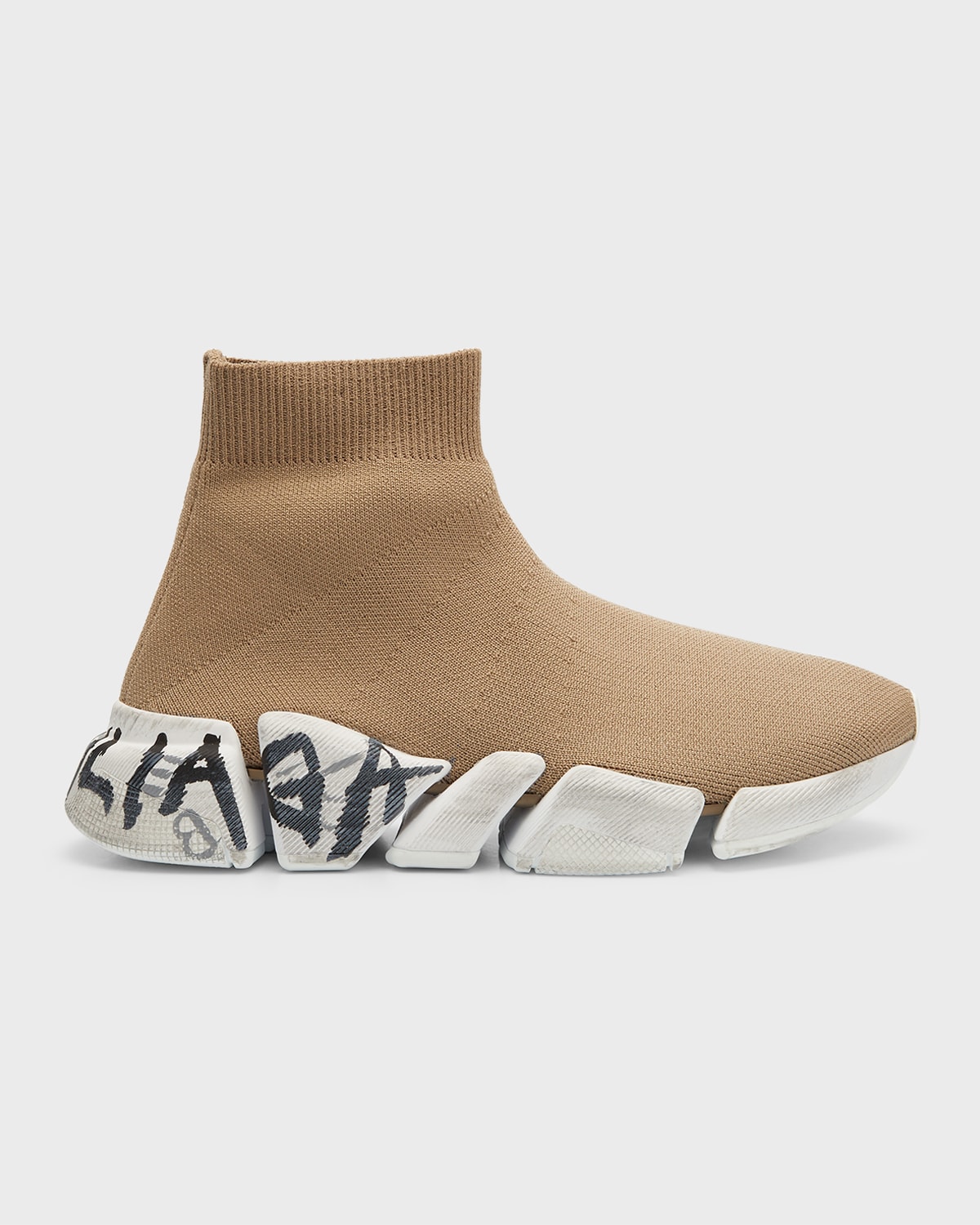 BALENCIAGA SPEED 2.0 GRAFFITI KNIT SOCK SNEAKERS