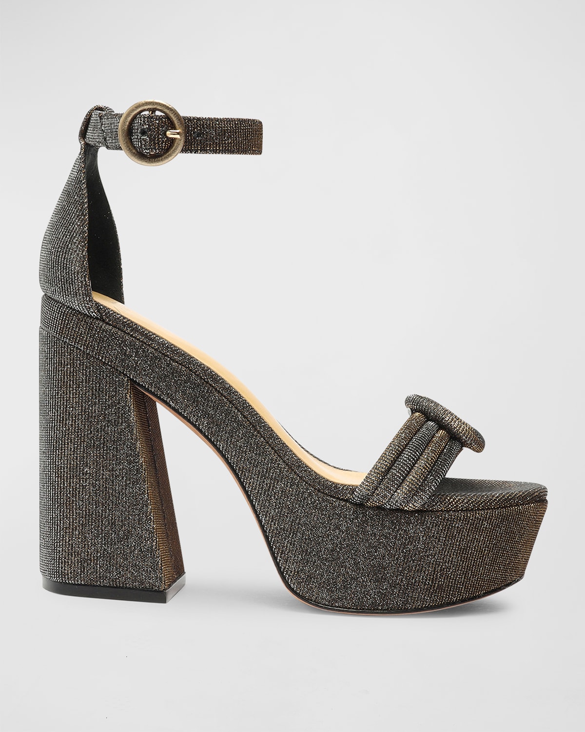 Alexandre Birman Vicky X Strap 120 Platform Sandal In Stellar