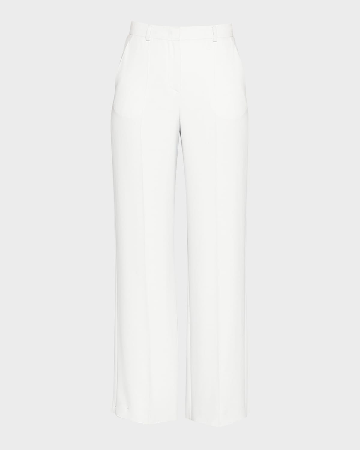 Giorgio Armani Straight-leg Viscose Cady Trousers In Ice