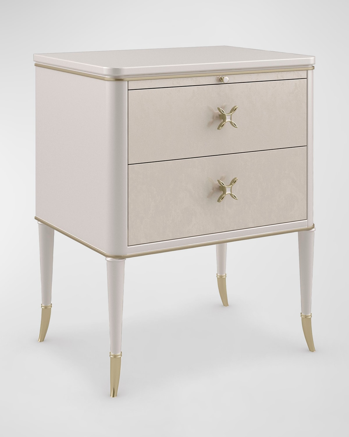 Shop Caracole Finishing Up Nightstand In Soft Silver 