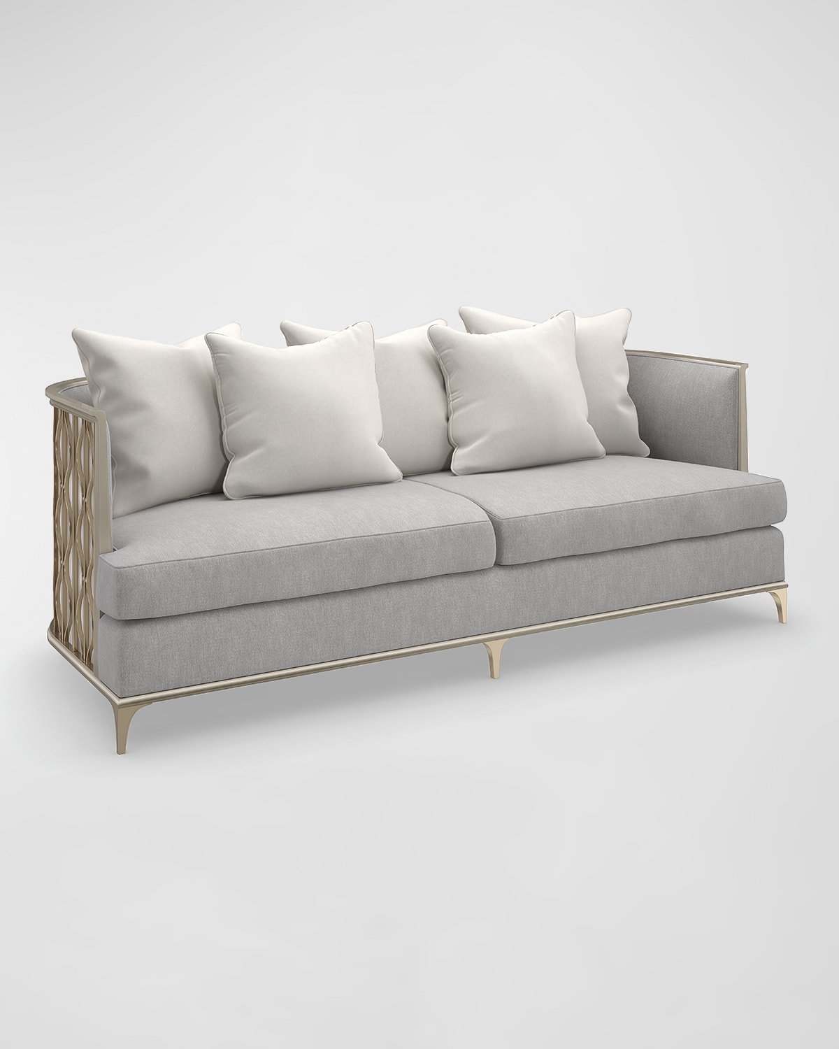Caracole Back In Style Sofa In Cool Gray