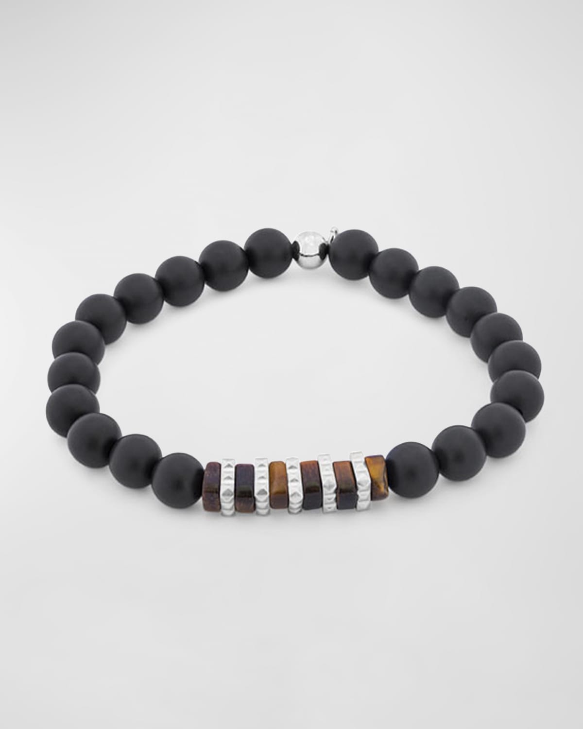 Tateossian Men's Tiger's Eye Beaded Bracelet, L In Tiger Eye