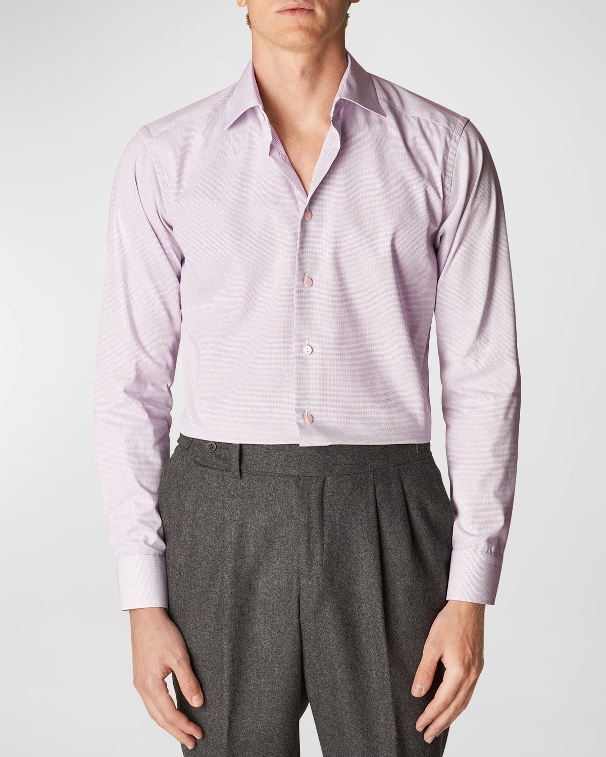 Men's Contemporary Fit Geometric Print Dress Shirt