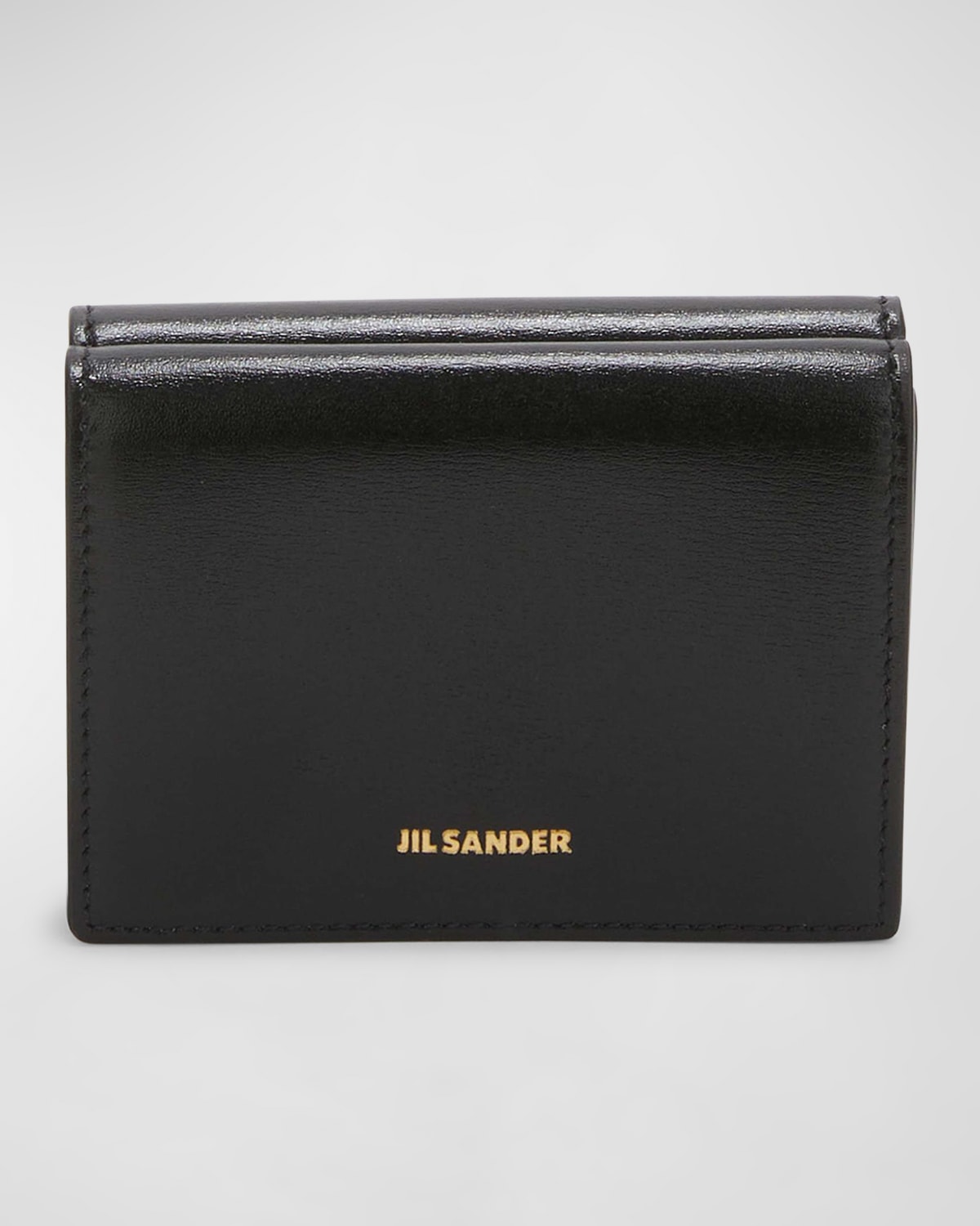 Jil Sander Tiny Trifold Leather Wallet In Eggshell | ModeSens