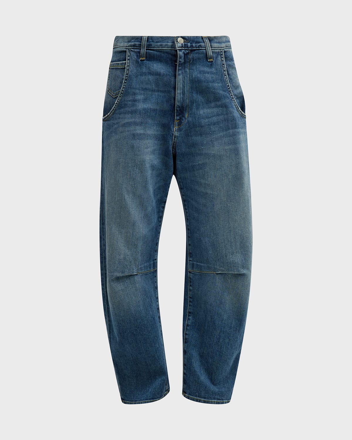 Emerson Wide-Leg Faded Denim Jeans