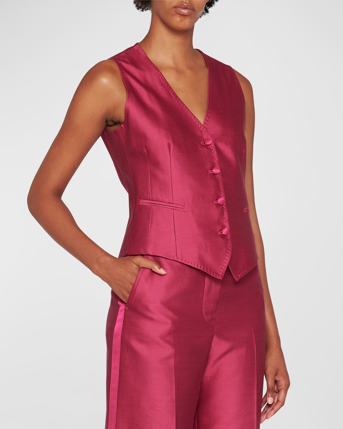 Silk Tailored Vest