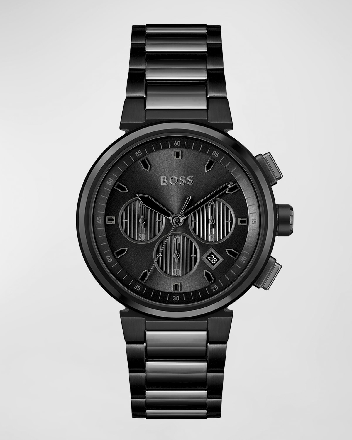 Hugo Boss Men's One Ionic Plated Black Steel Bracelet Watch, 44mm Women's  Shoes | ModeSens