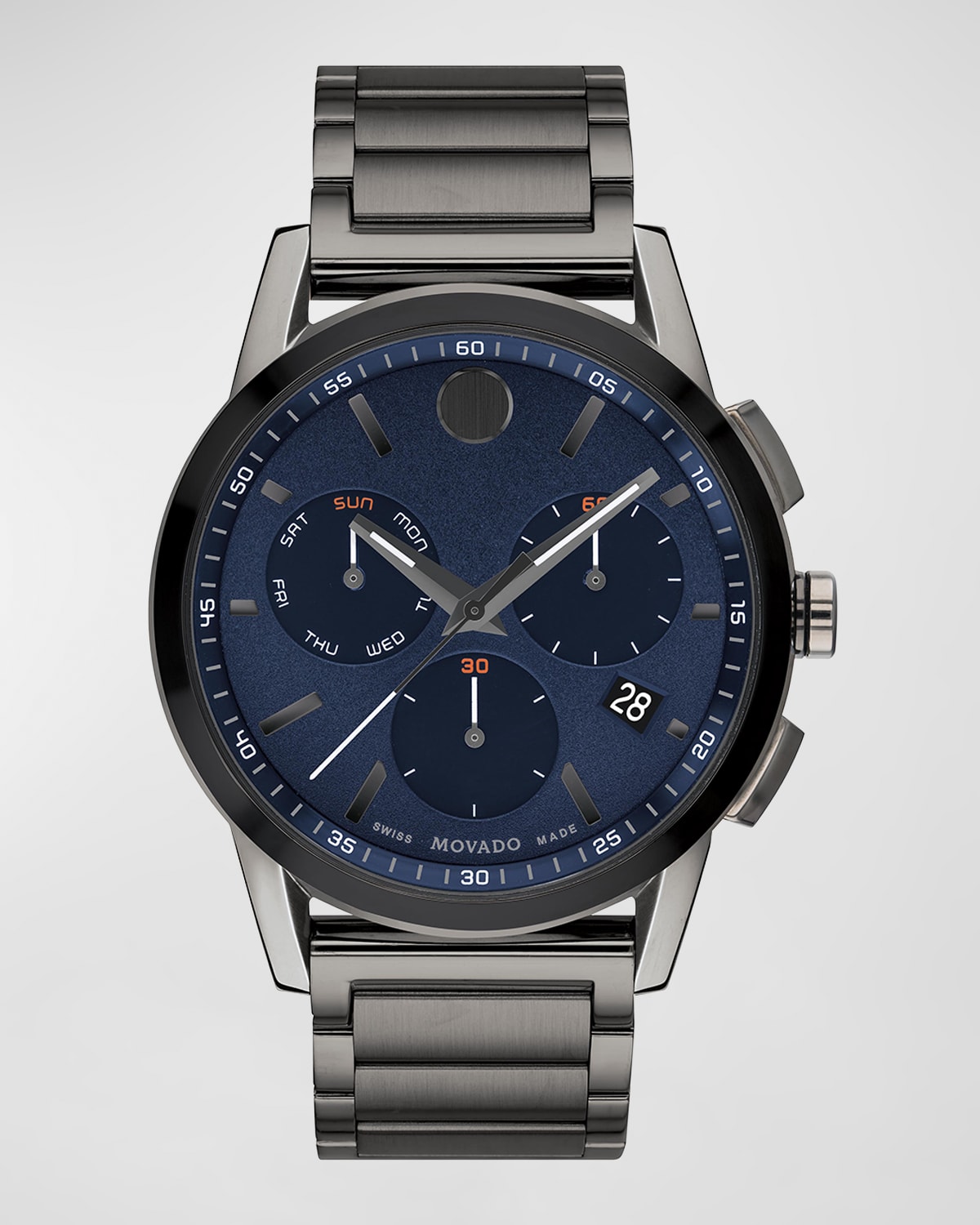 Men's Museum Sport Gunmetal Chronograph Bracelet Watch, 43mm