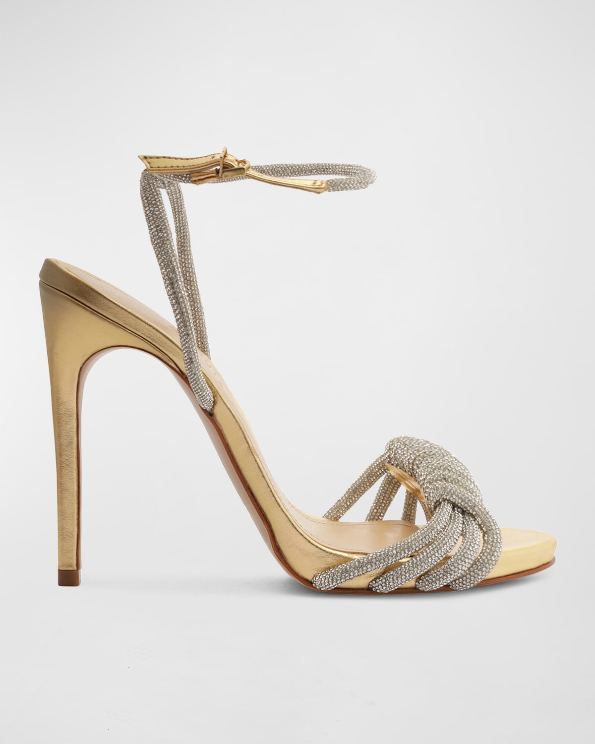 SCHUTZ JEWELL CRYSTAL ANKLE-STRAP SANDALS