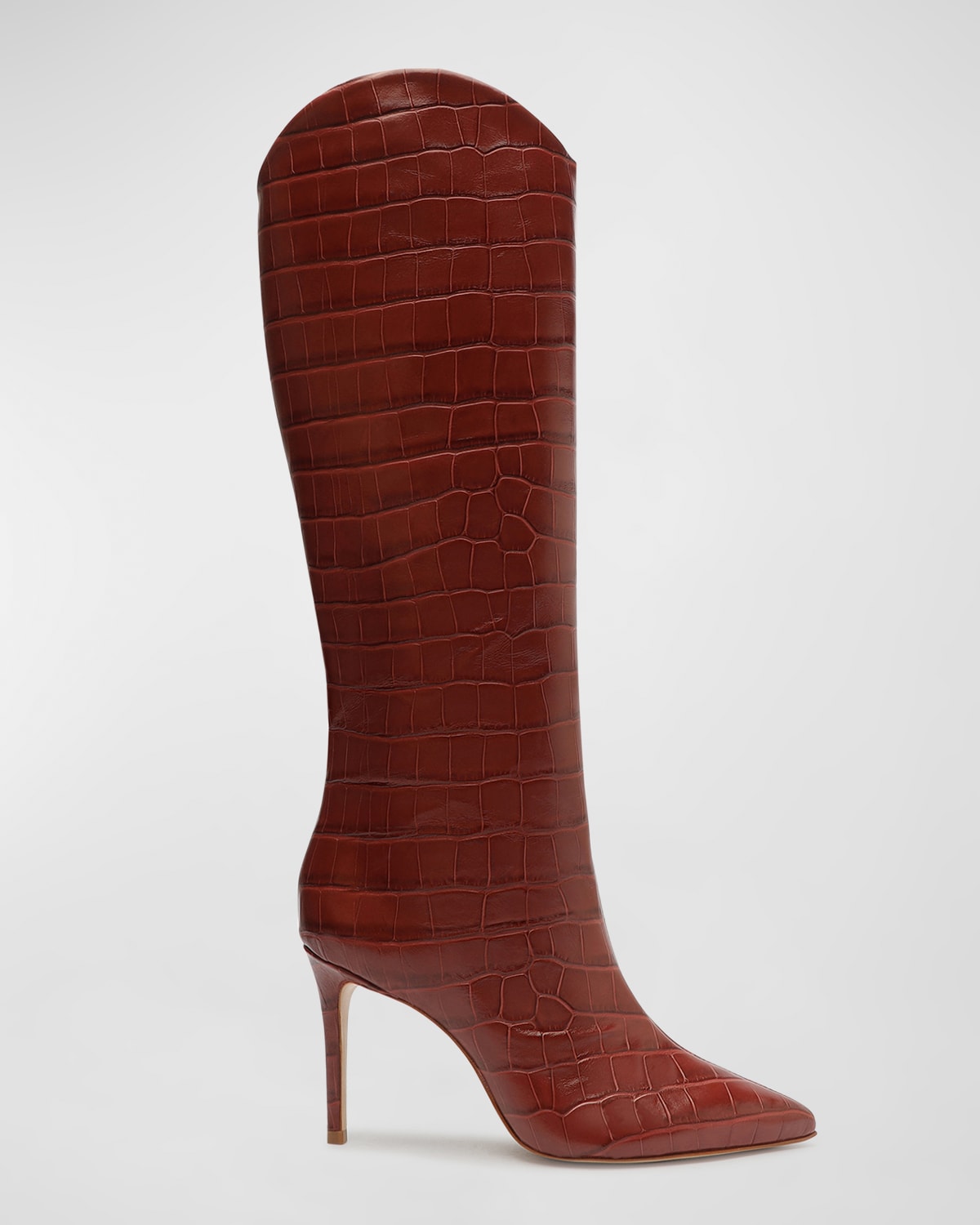Schutz Maryana Pointed Toe Boot In Red Brown