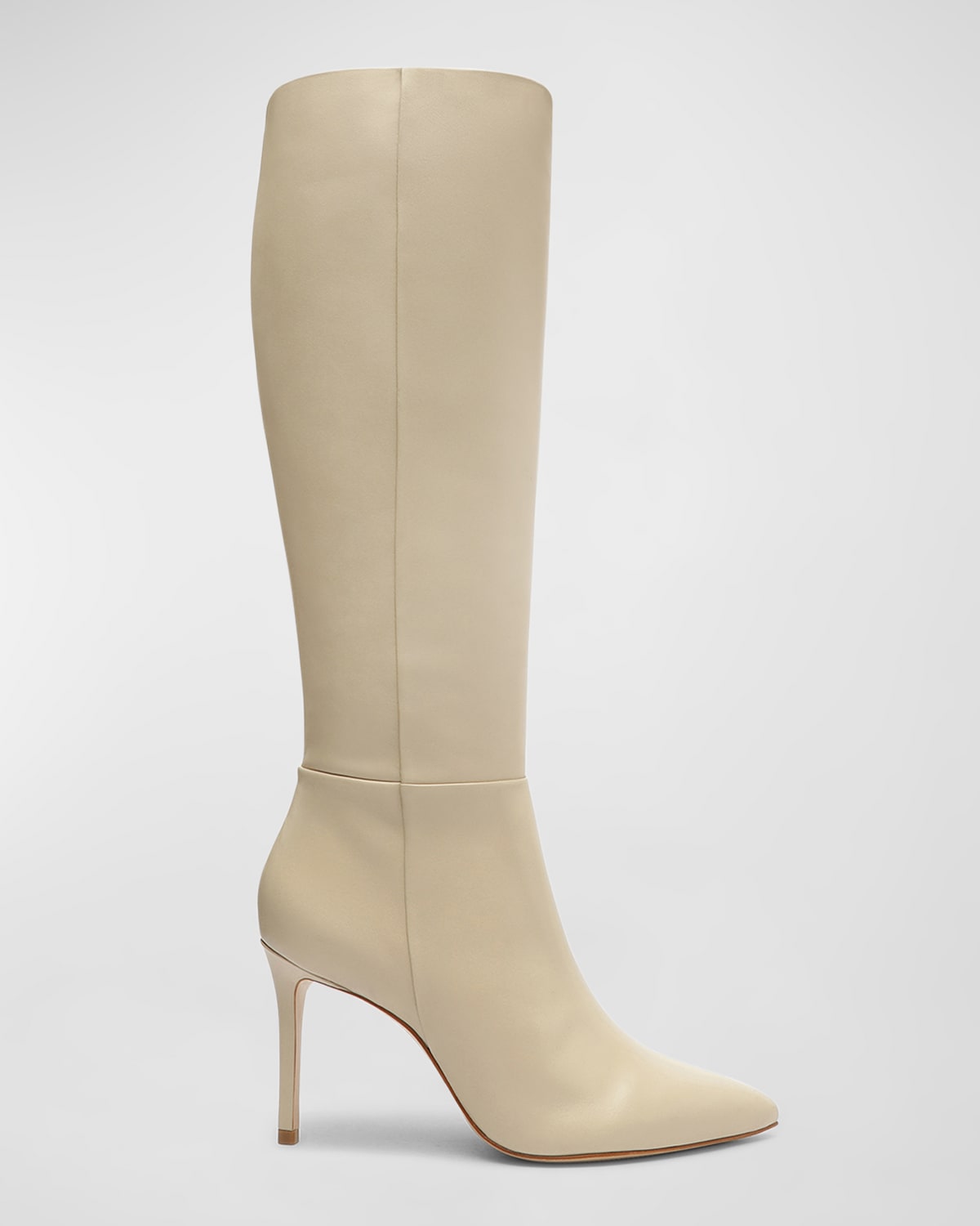 SCHUTZ MIKKI LEATHER STILETTO KNEE BOOTS