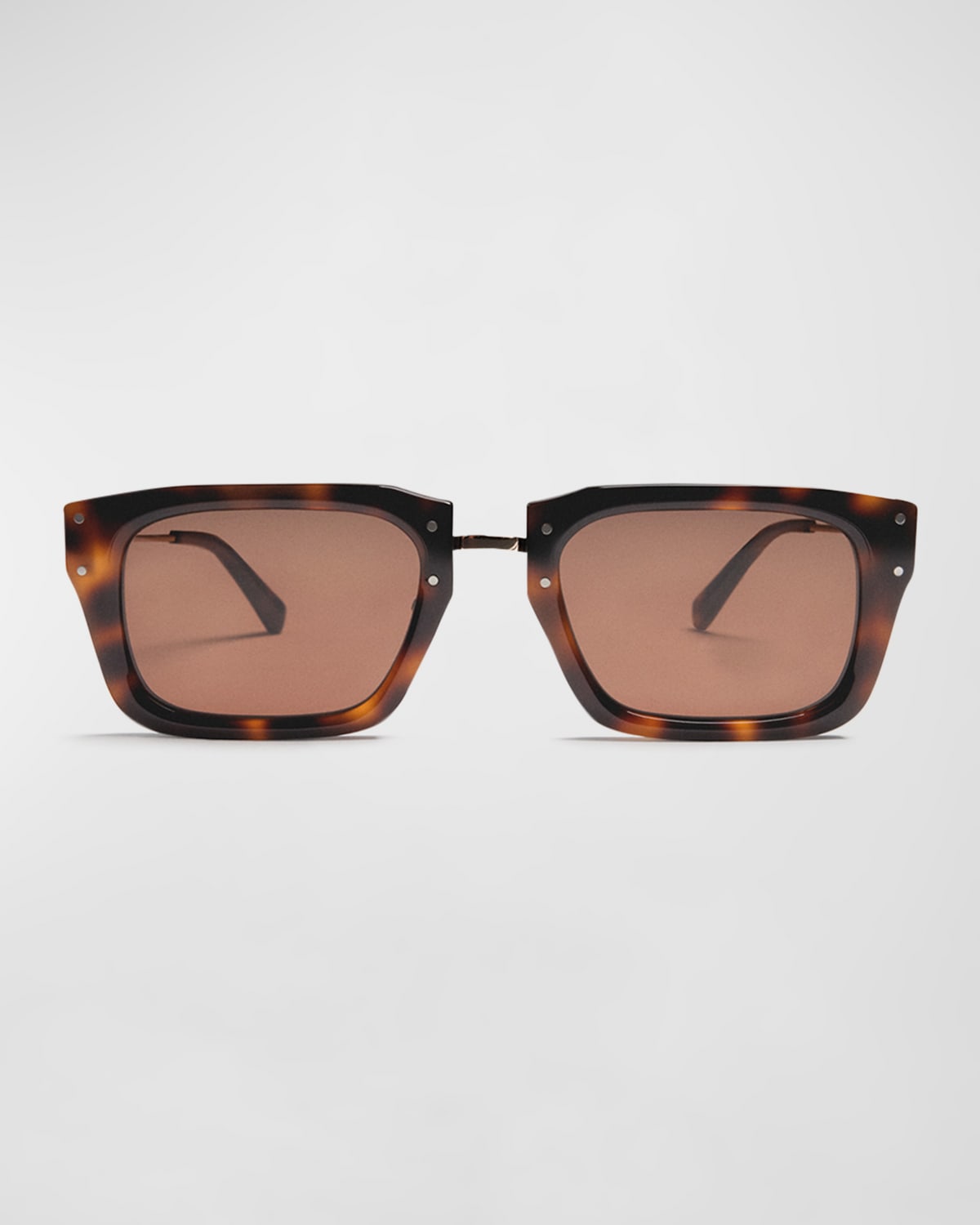Shop Jacquemus Les Lunettes Soli Acetate Rectangle Sunglasses In 080 Multi-brown