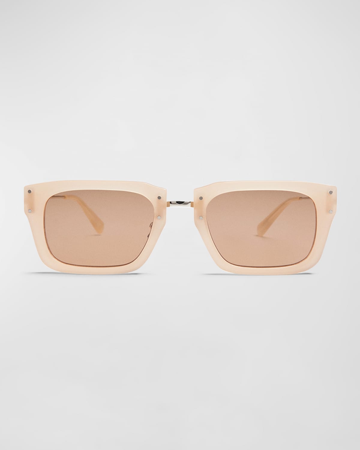 Jacquemus Les Lunettes Soli Acetate Rectangle Sunglasses In Beige