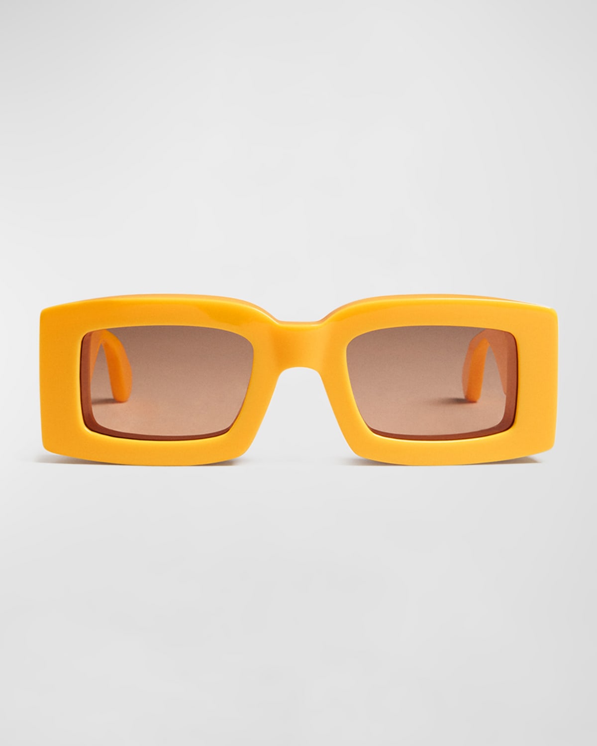 Jacquemus Les Lunettes Tupi Acetate Rectangle Sunglasses In 020 Multi-yellow