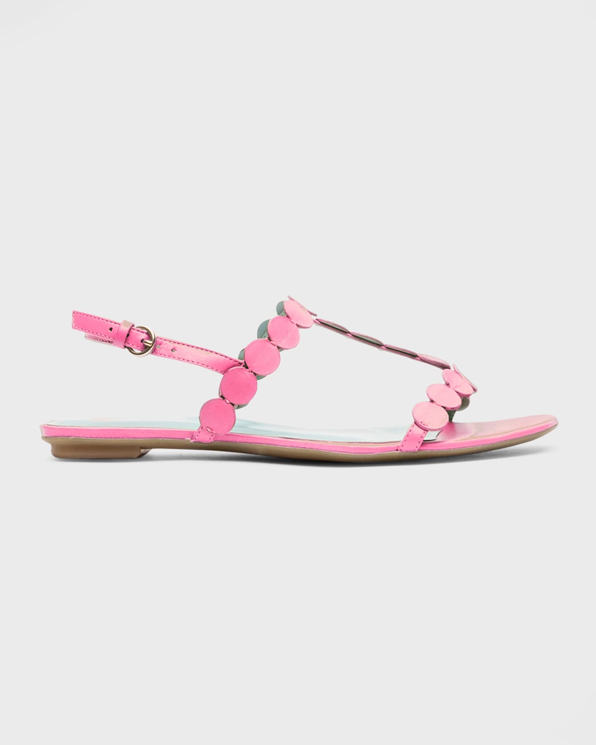 Frances Valentine Kiki Leather Mini Dot T-Strap Sandals