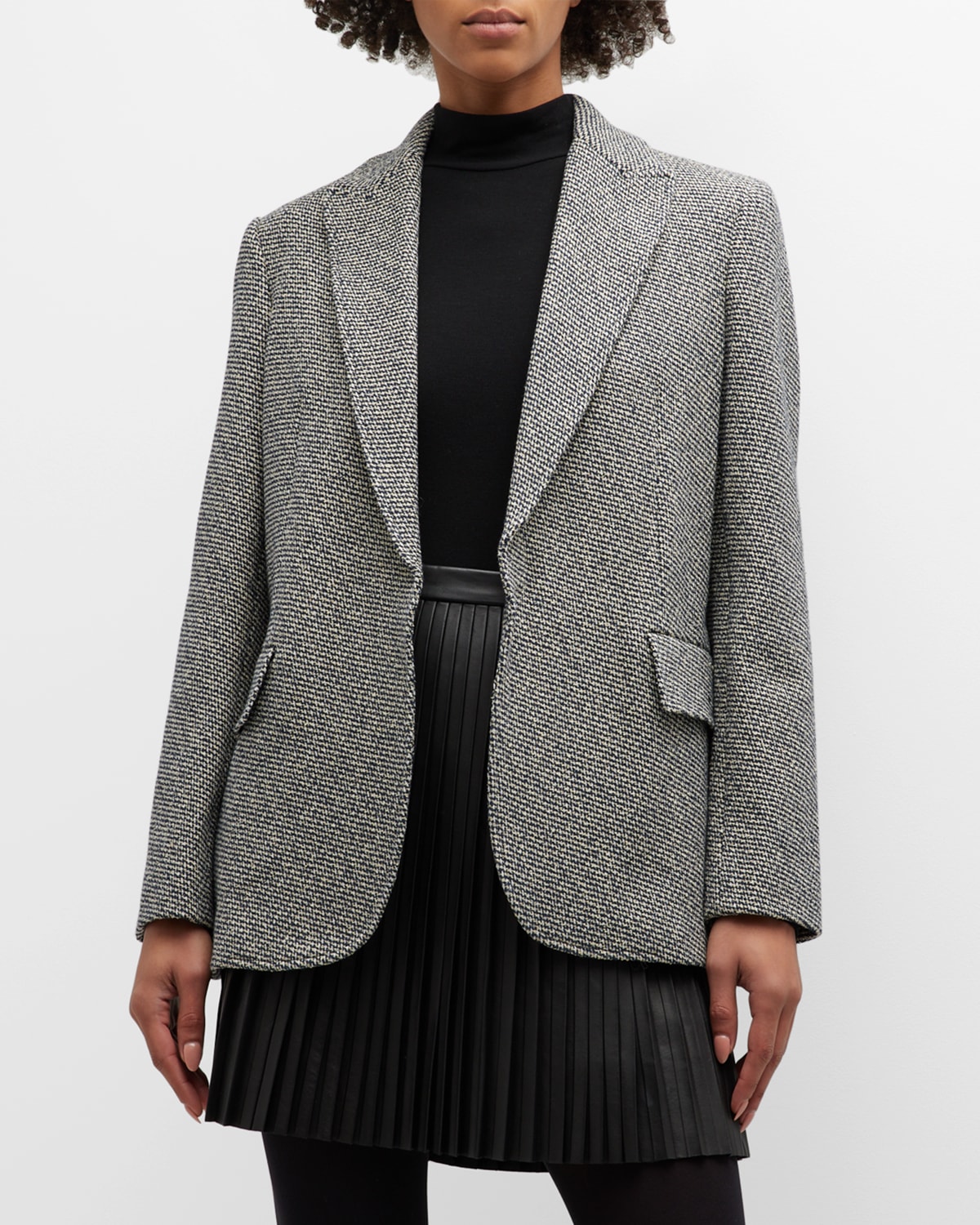 Theory Stretch Tweed Bomber Jacket In Cream Multi | ModeSens