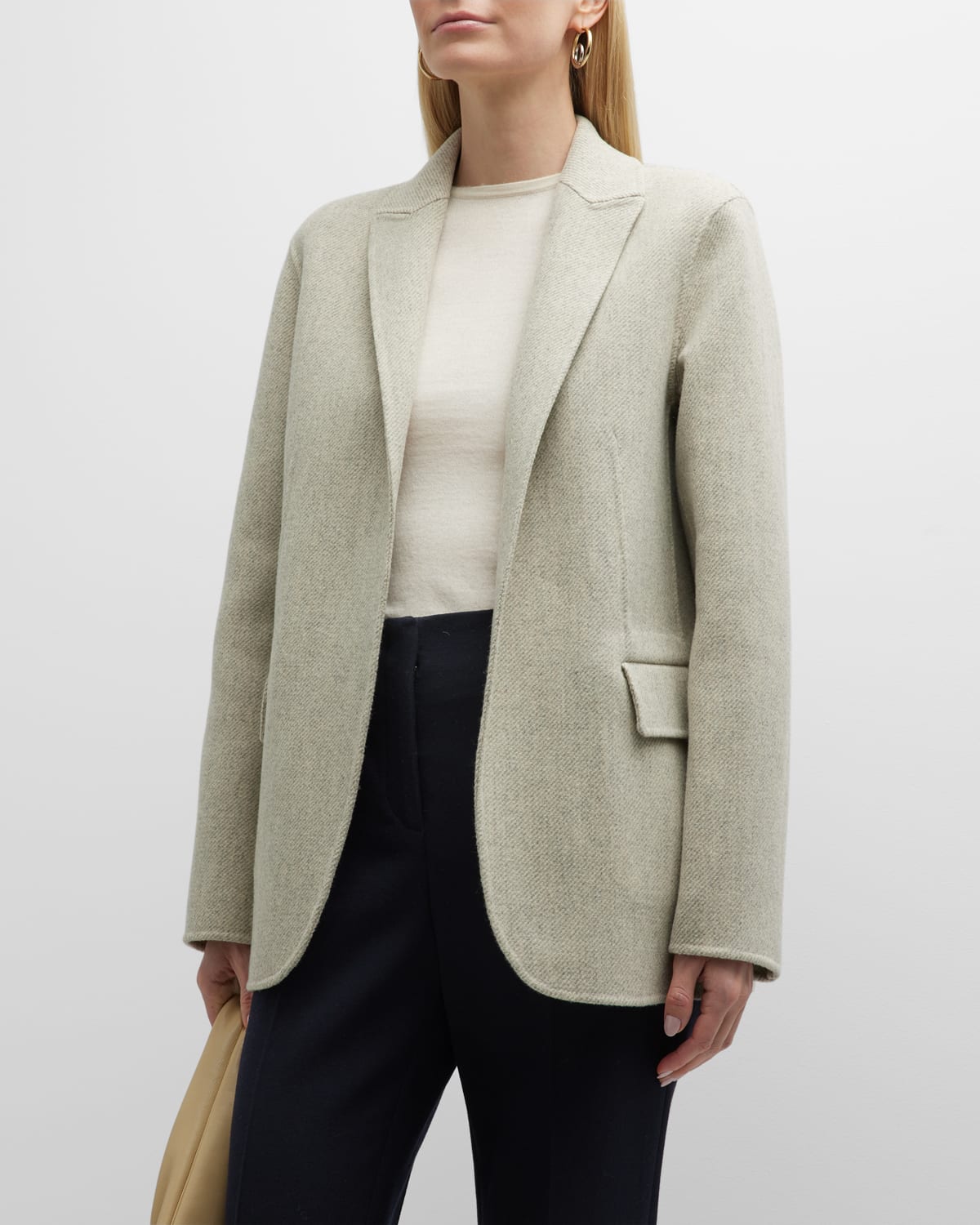 Theory curved new arrivals hem cashmere cardigan