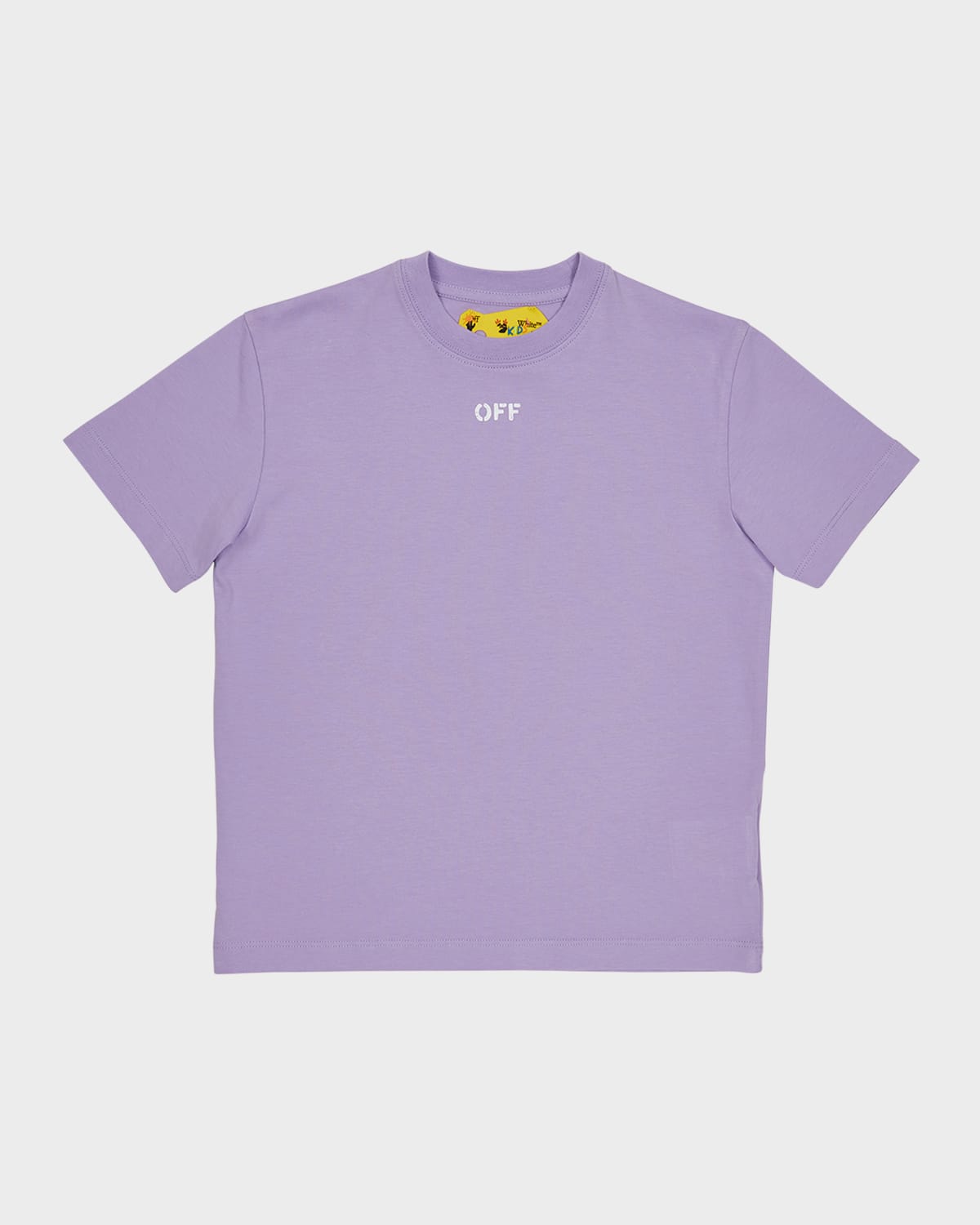 Off-white Girl's Off Stamped T-shirt In Lilac White