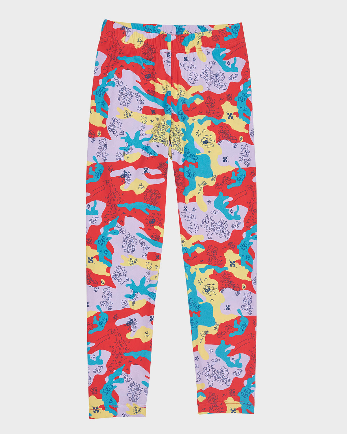 Girl's Puzzleflage Printed Leggings, Size 4-12