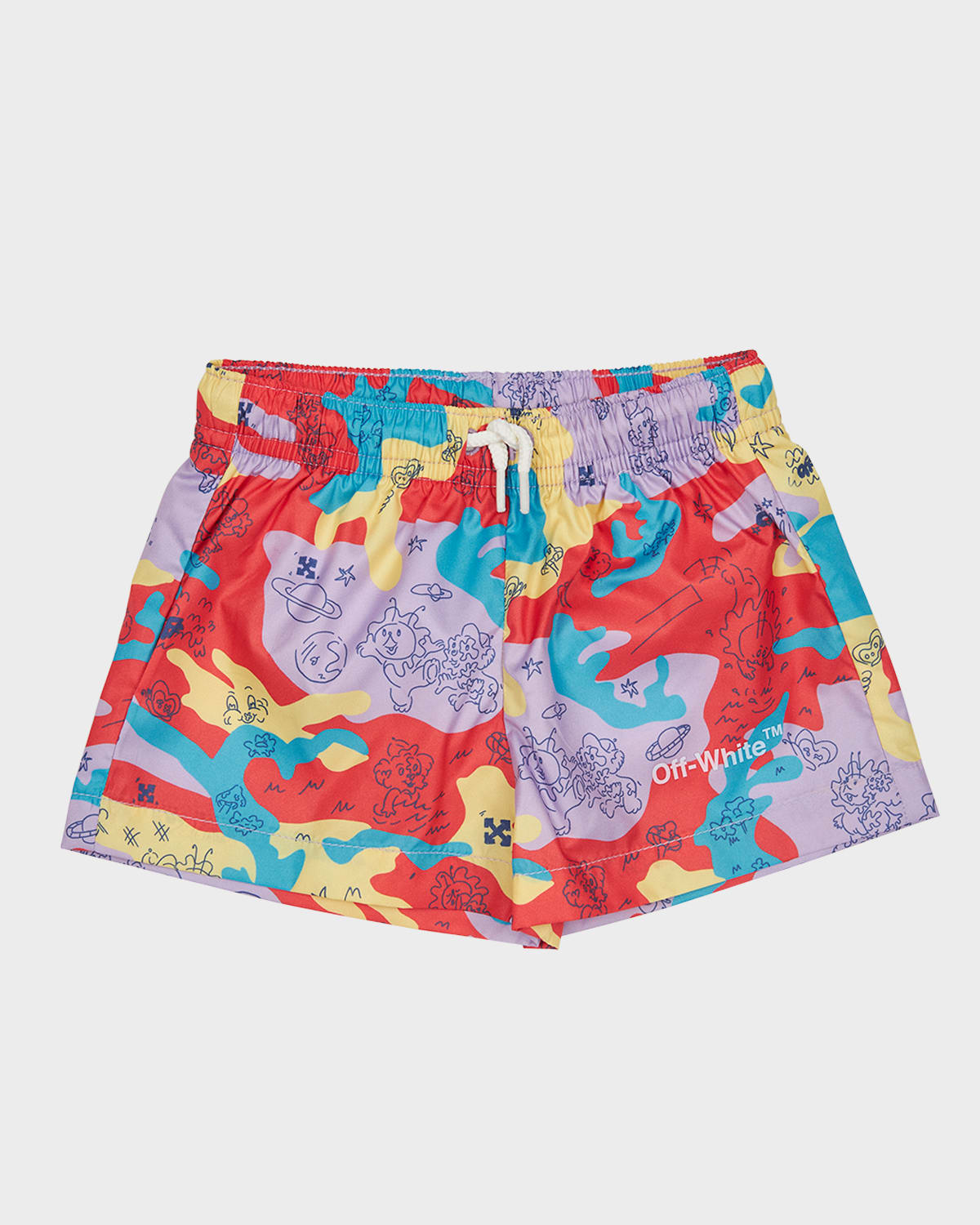 Girl's Puzzleflage Swim Shorts, Size 9-24M