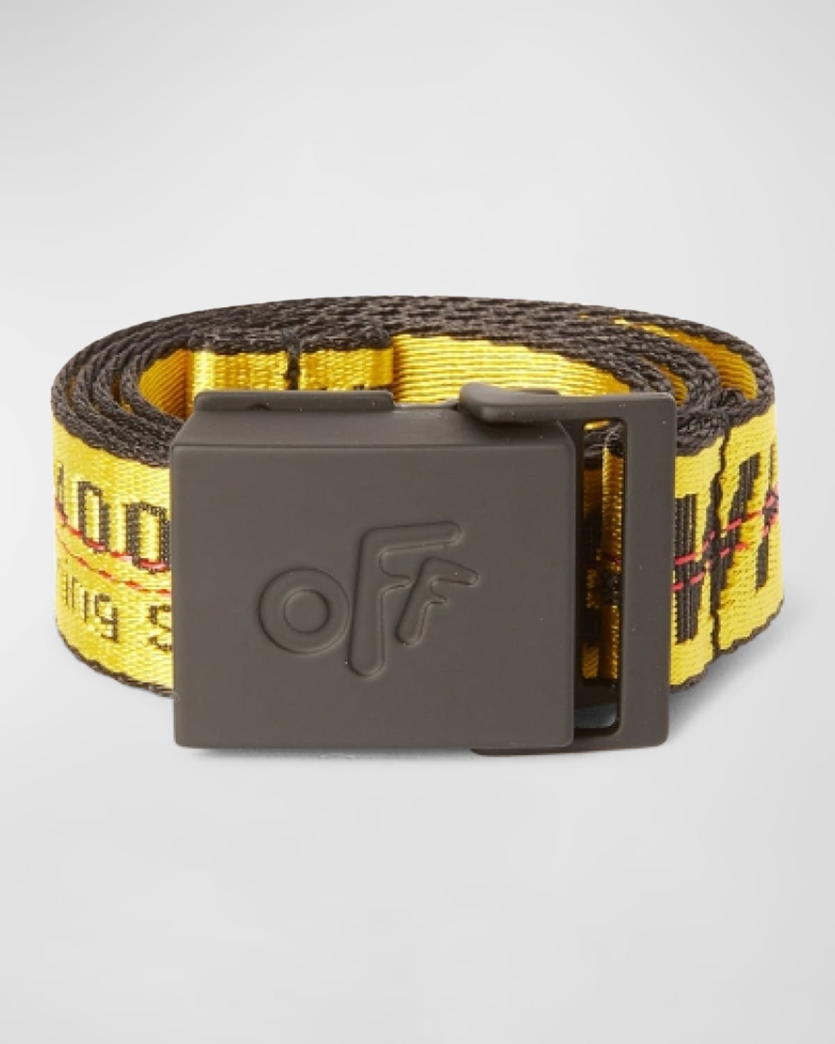 Off-white Kid's Classic Industrial Belt In Yellow Black