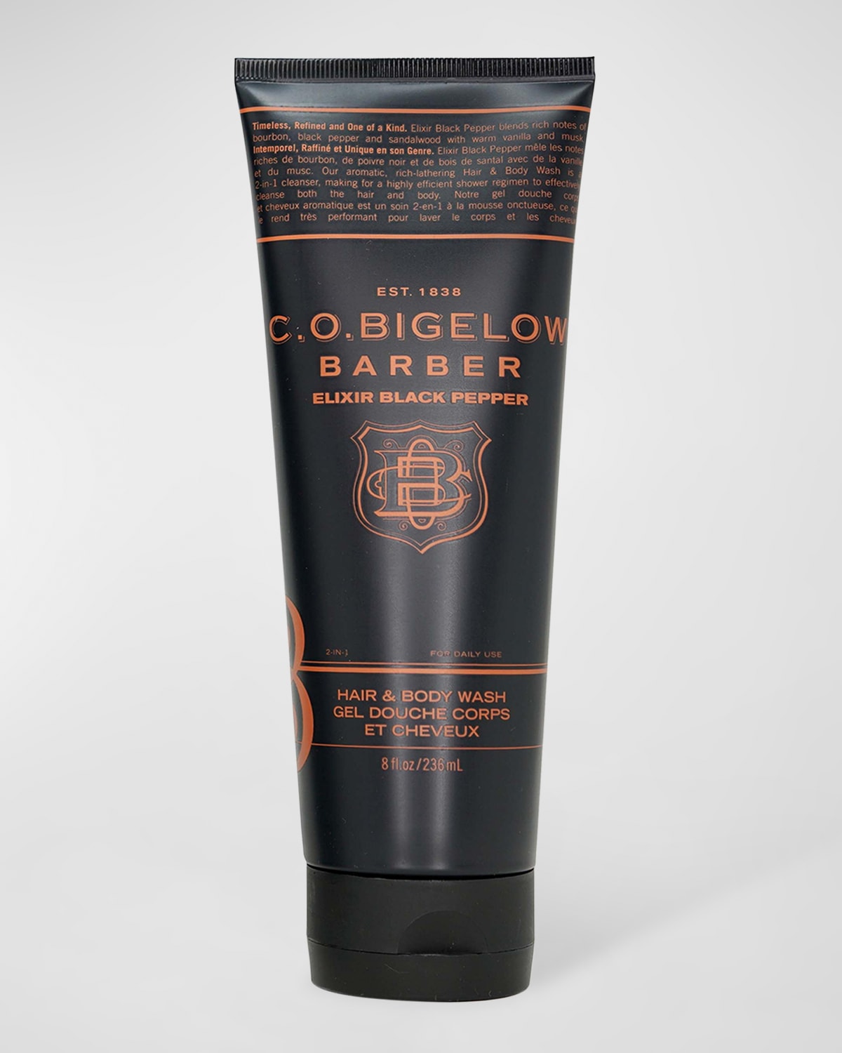 C.O. Bigelow Men's Elixir Black Pepper Hair and Body Wash, 3.4 oz.